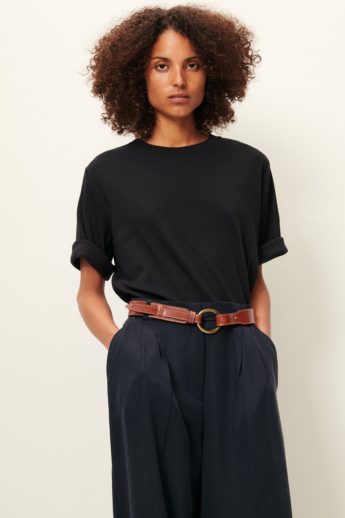 Serge Modal Ribbed Tee Black