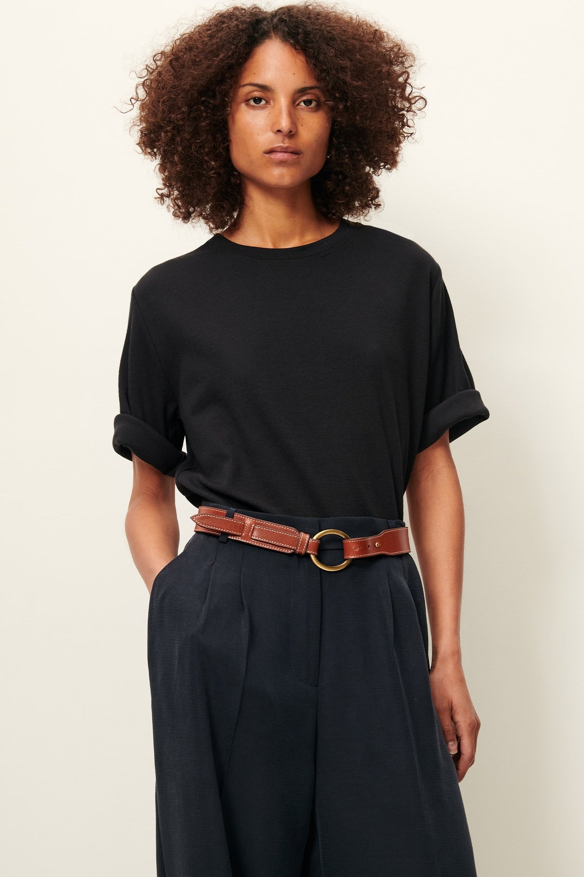 Serge Modal Ribbed Tee Black