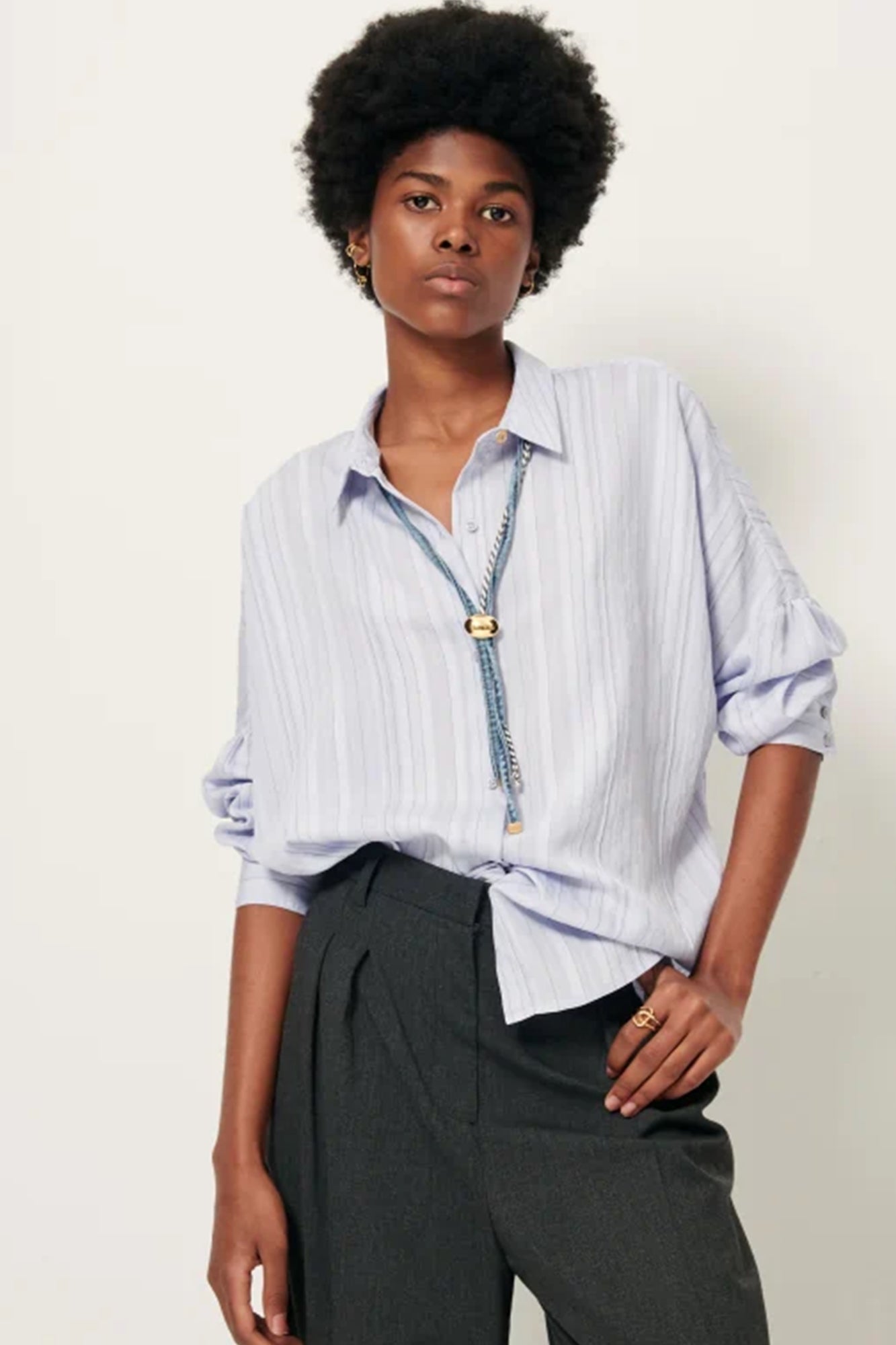 Botan Viscose Shirt Celeste