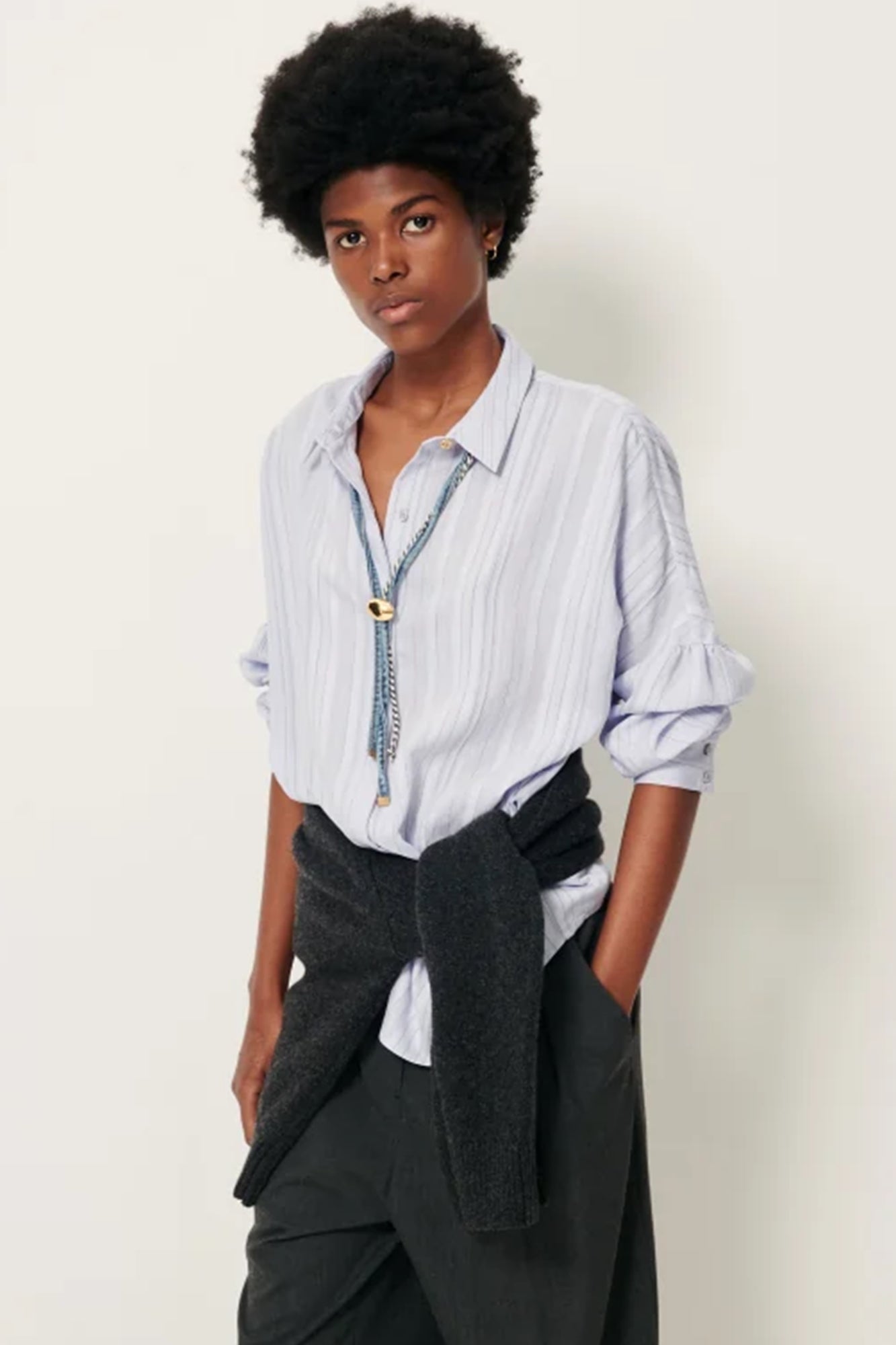 Botan Viscose Shirt Celeste