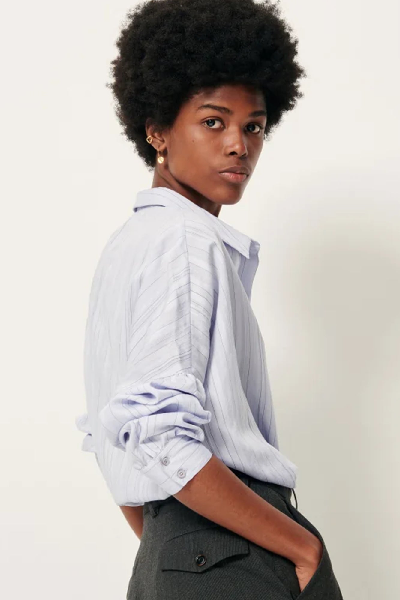 Botan Viscose Shirt Celeste