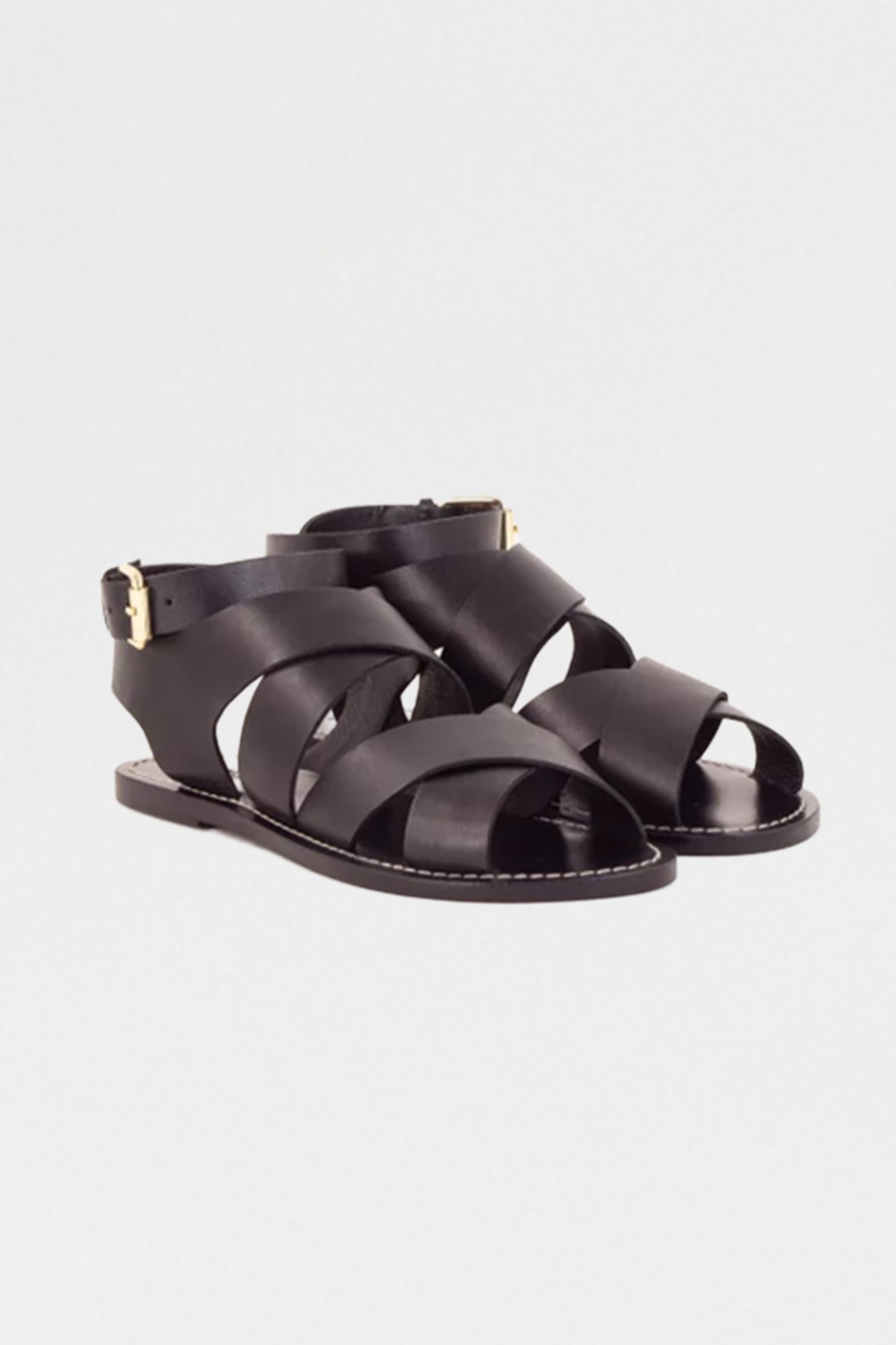 Dakla Leather Sandals Black