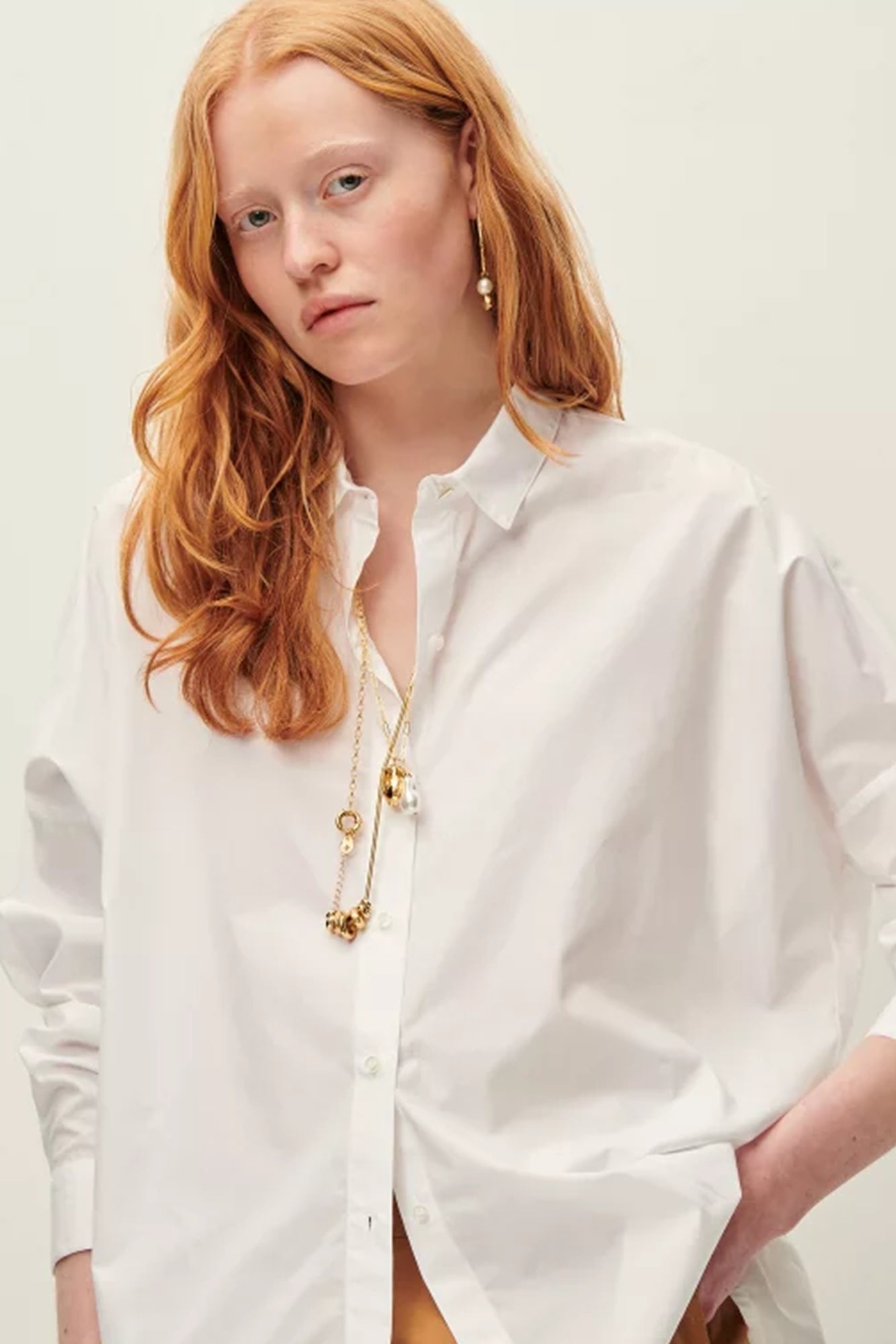 Maemi O Poplin Shirt White