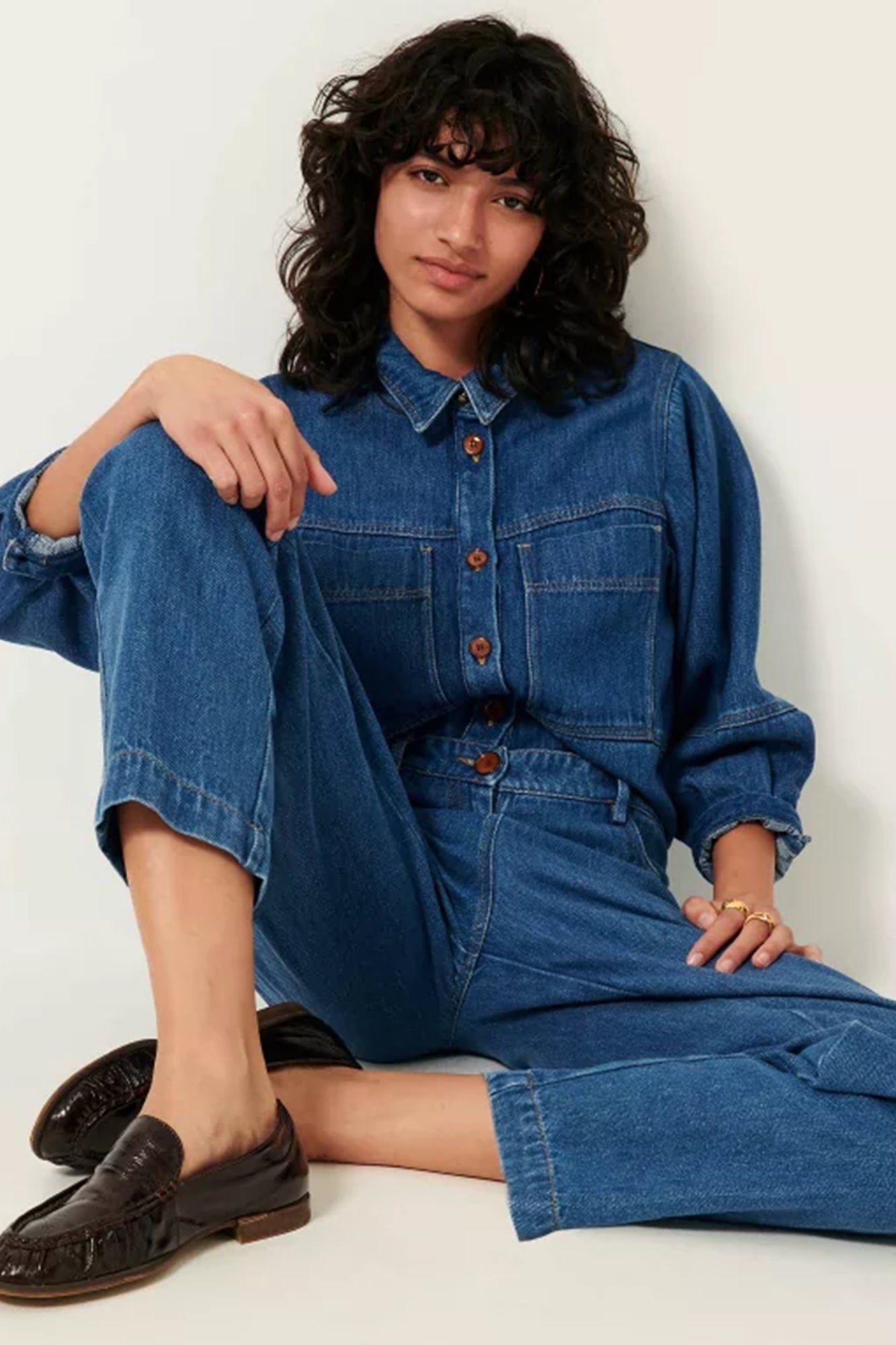 Nica Trousers Denim Blue