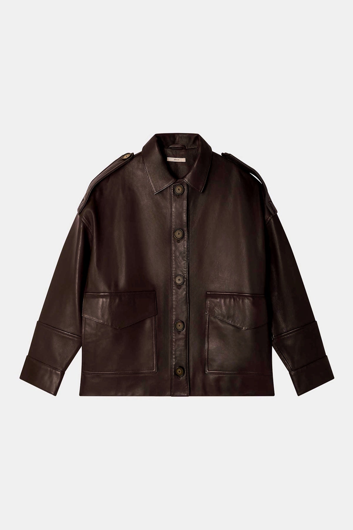 Harriboyd Leather Jacket Coffee