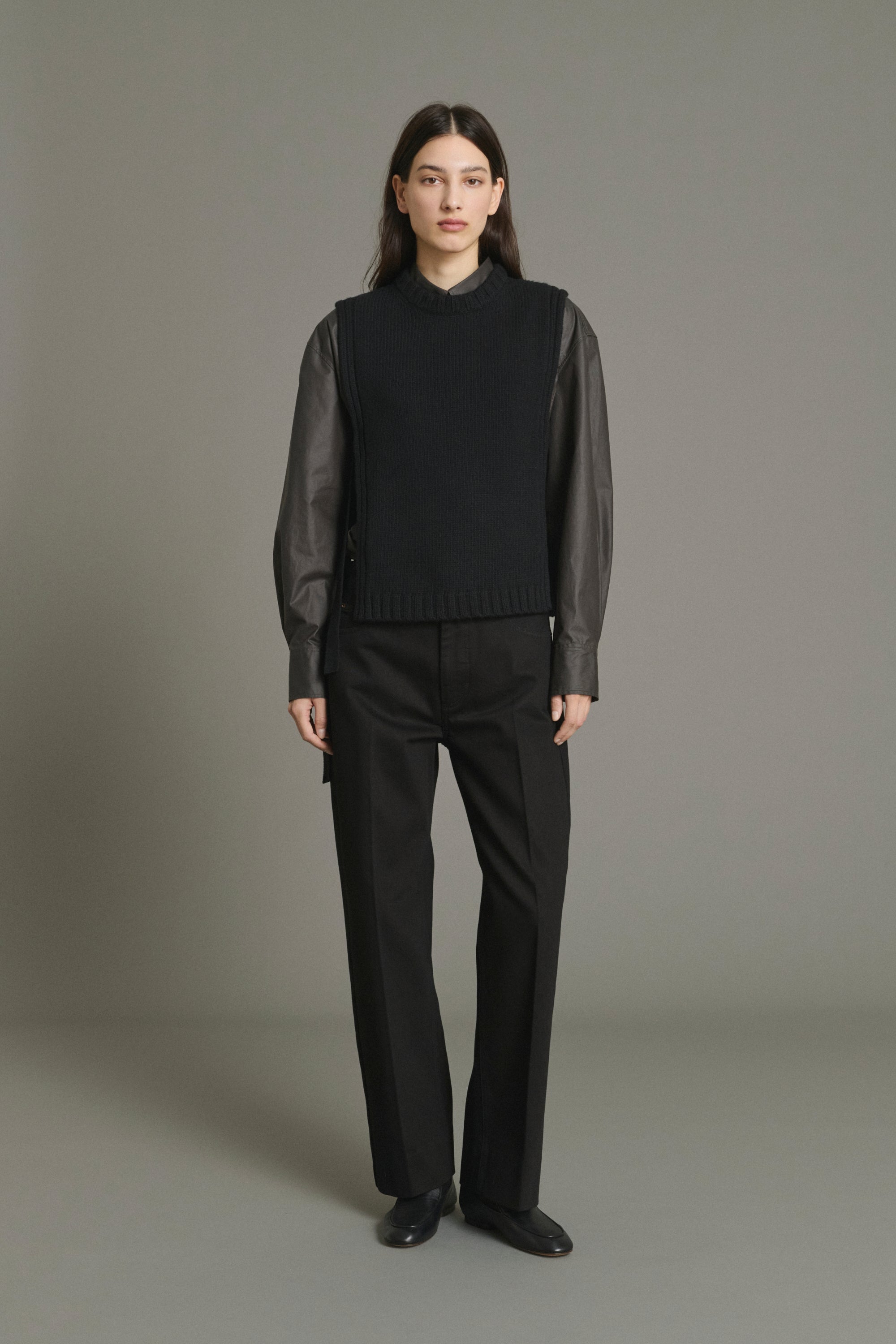 Uzel Wool Vest Black