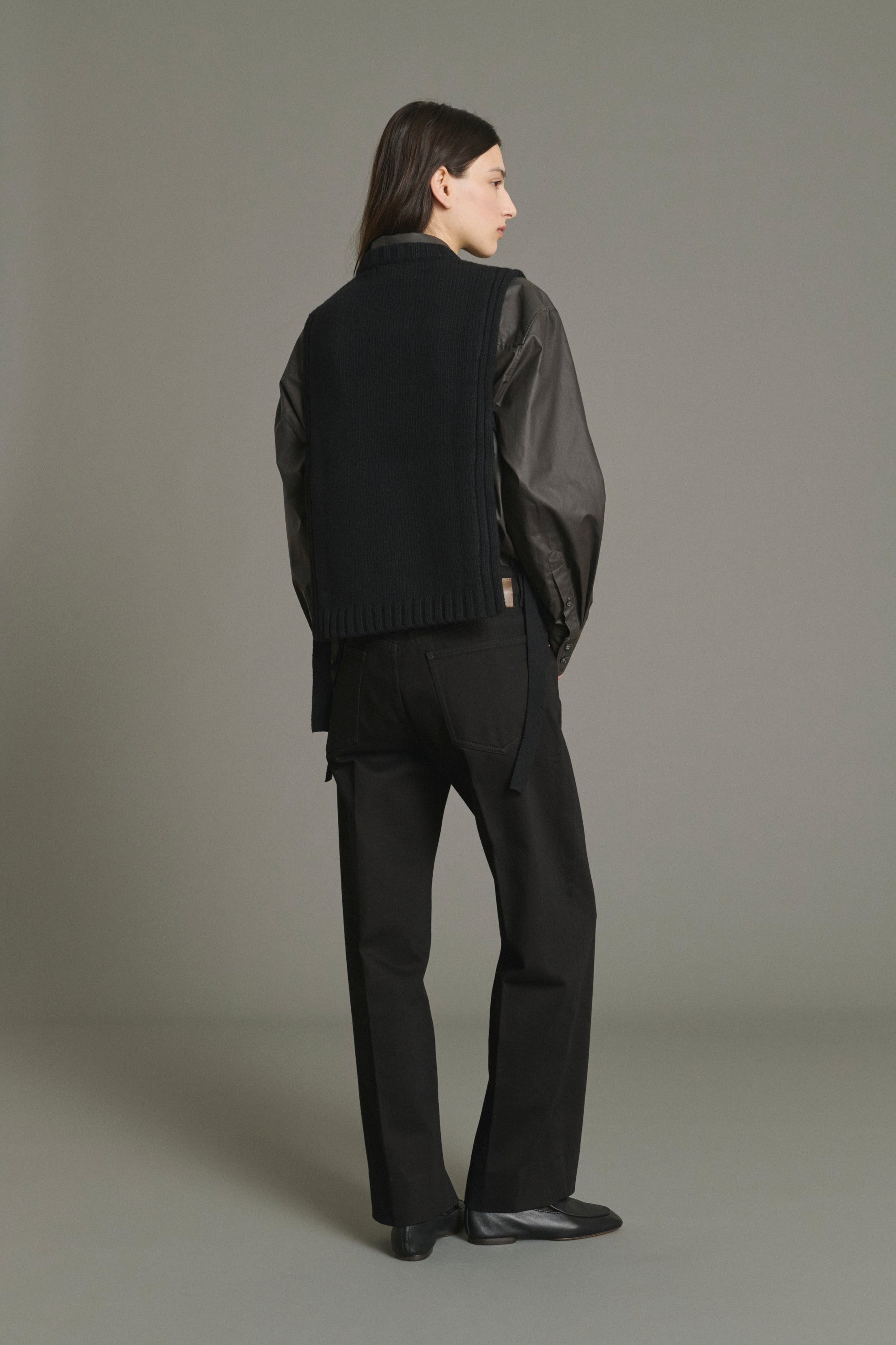 Uzel Wool Vest Black