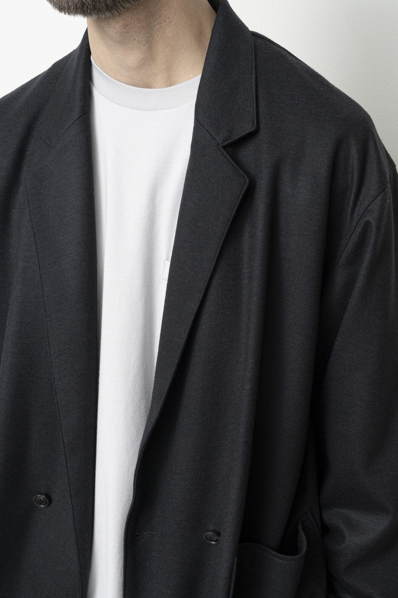 Wool Jersey Jacket Charcoal