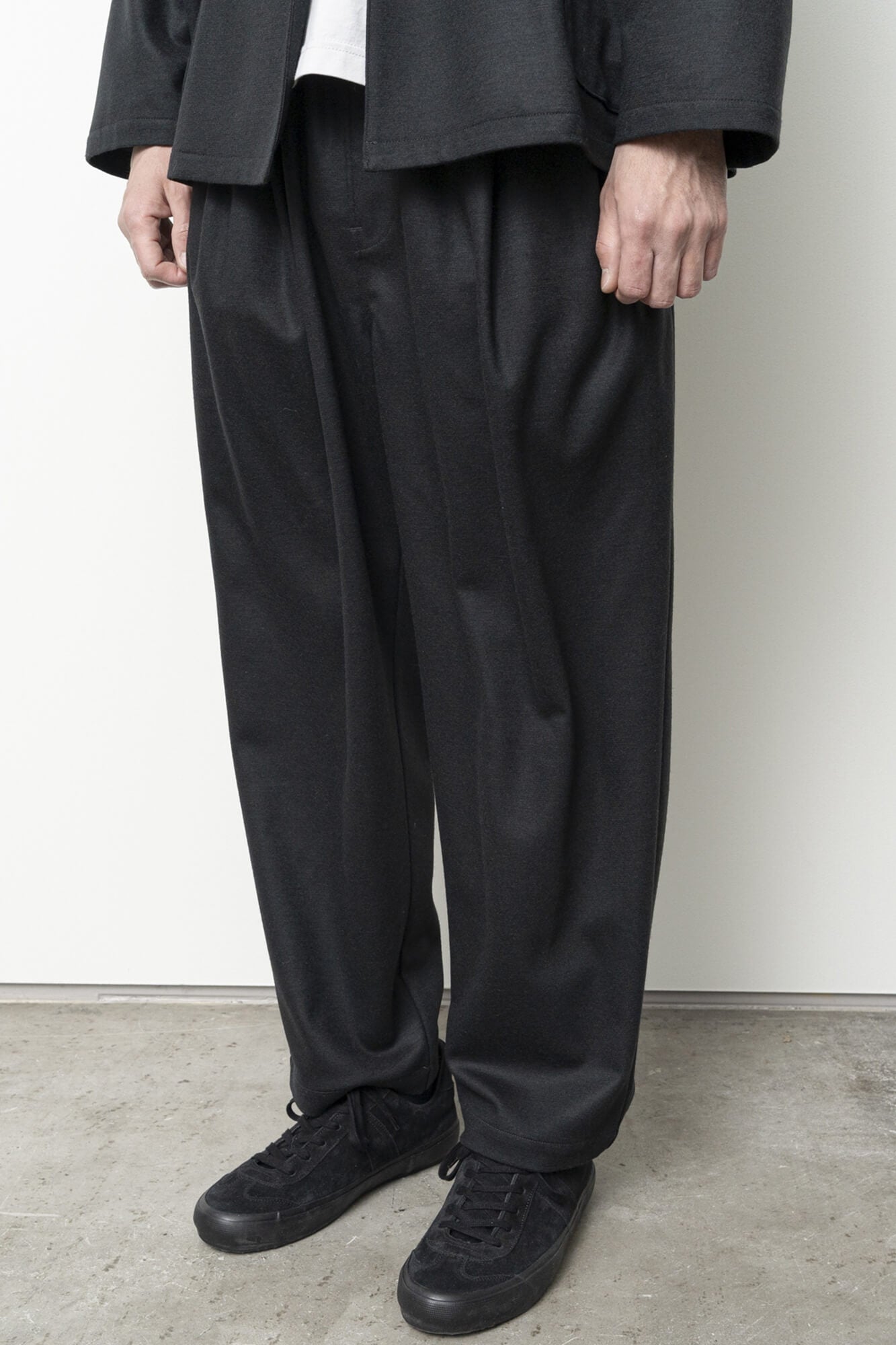 Wool Jersey Joggers Charcoal
