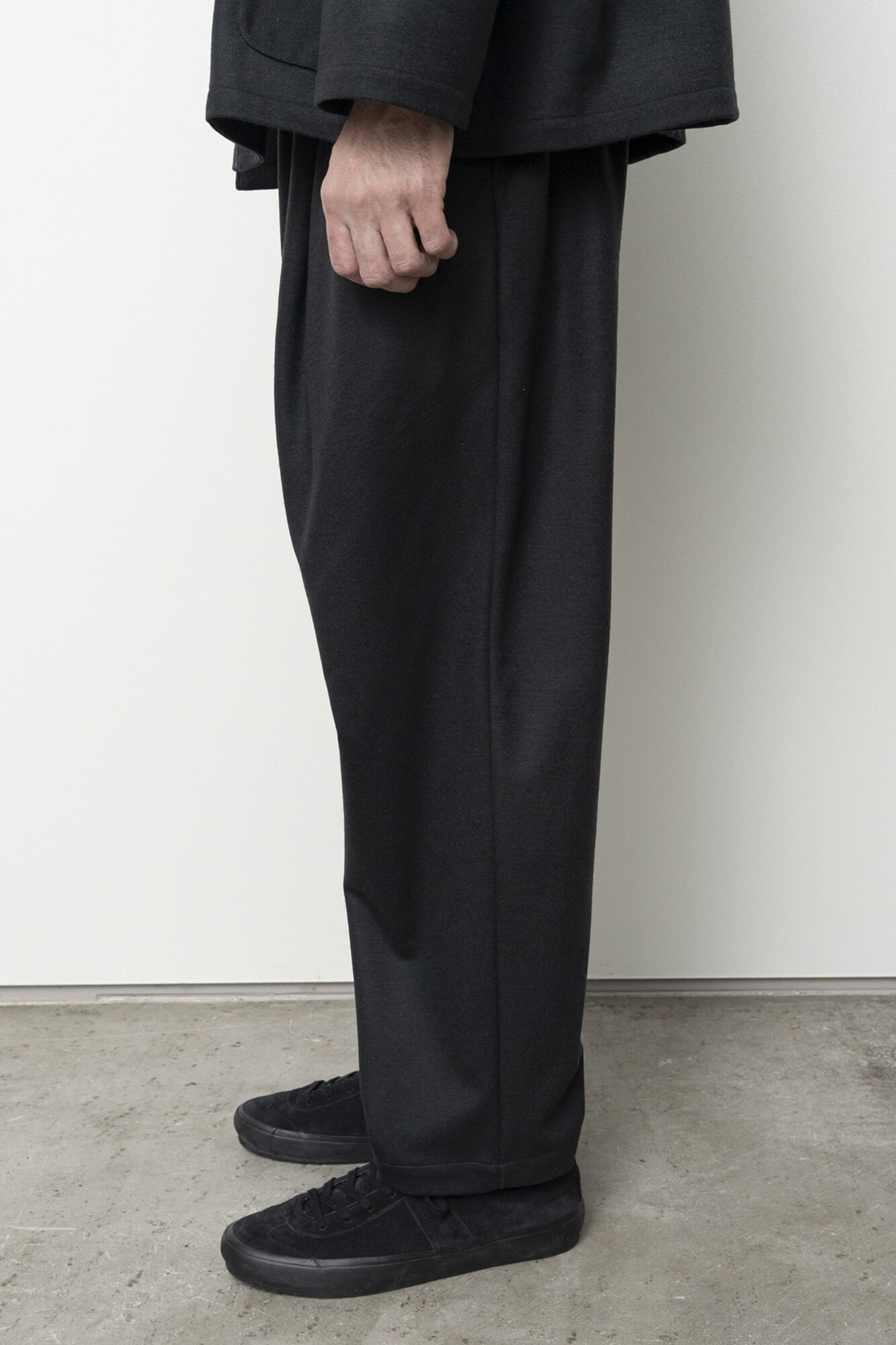 Wool Jersey Joggers Charcoal