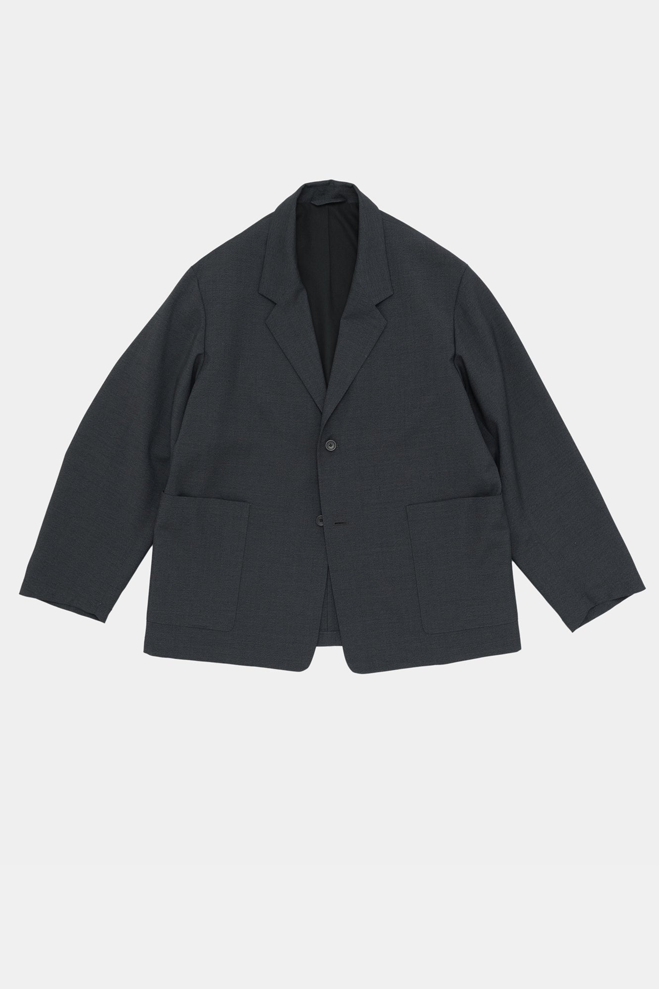 Relaxed Wool Mix Blazer Charcoal