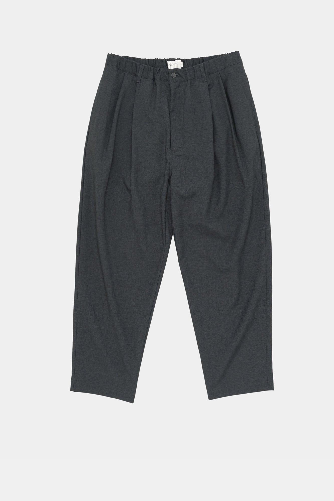 Relaxed Wool Mix Pants Charcoal