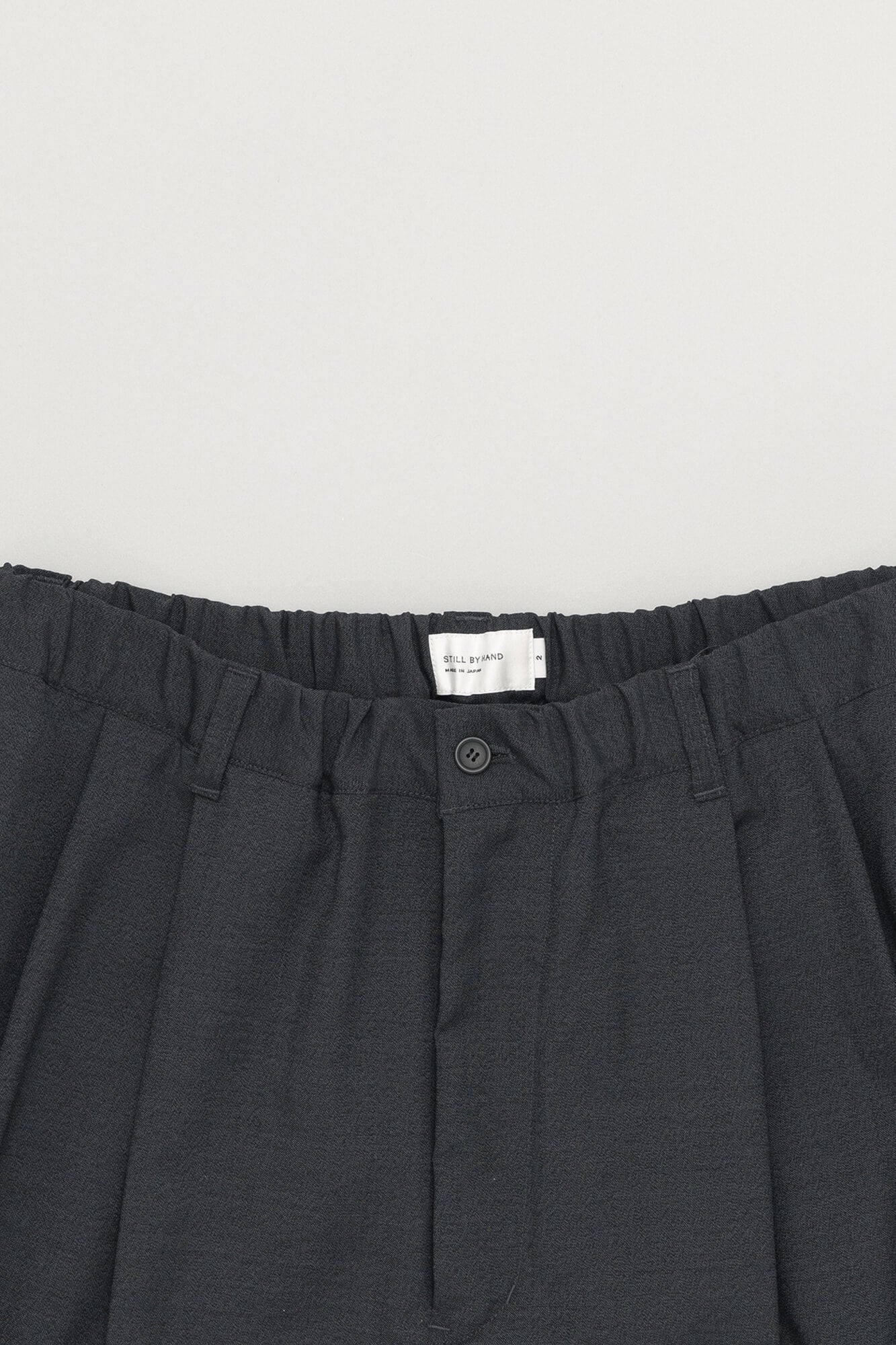 Relaxed Wool Mix Pants Charcoal