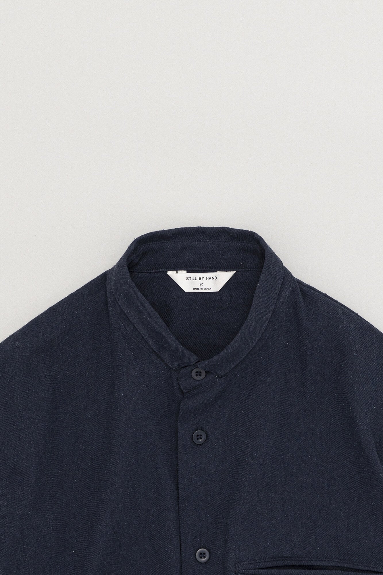 Silk Nep Twill Shirt Deep Blue