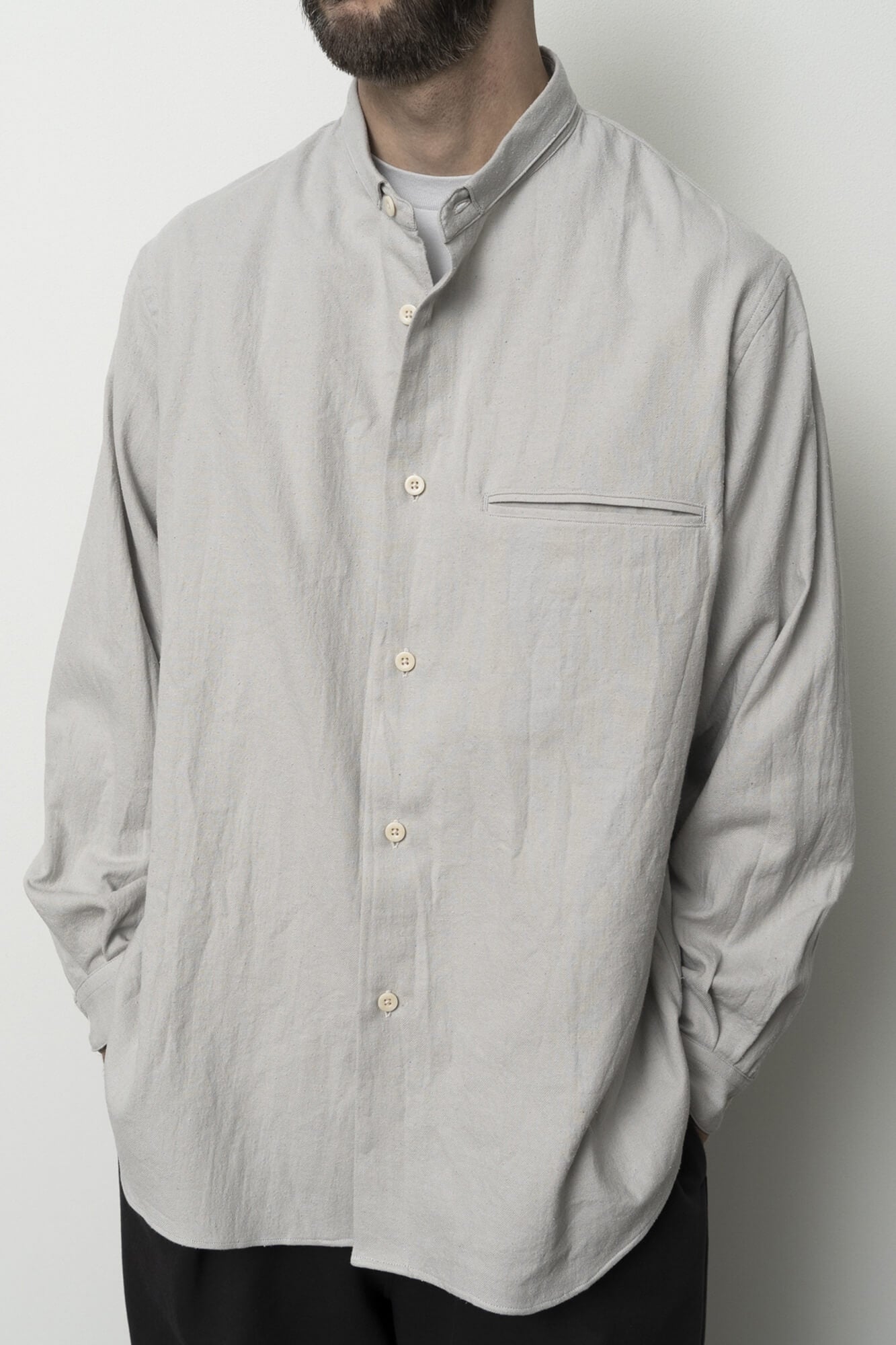 Silk Nep Twill Shirt Sage