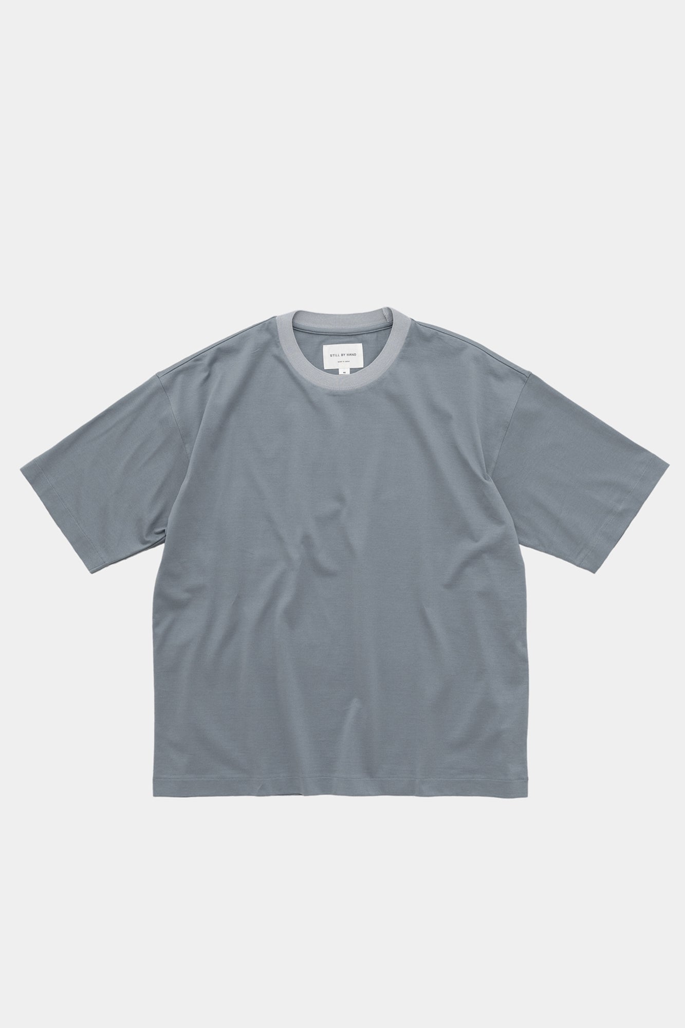 Knitted Rib Tee Steel