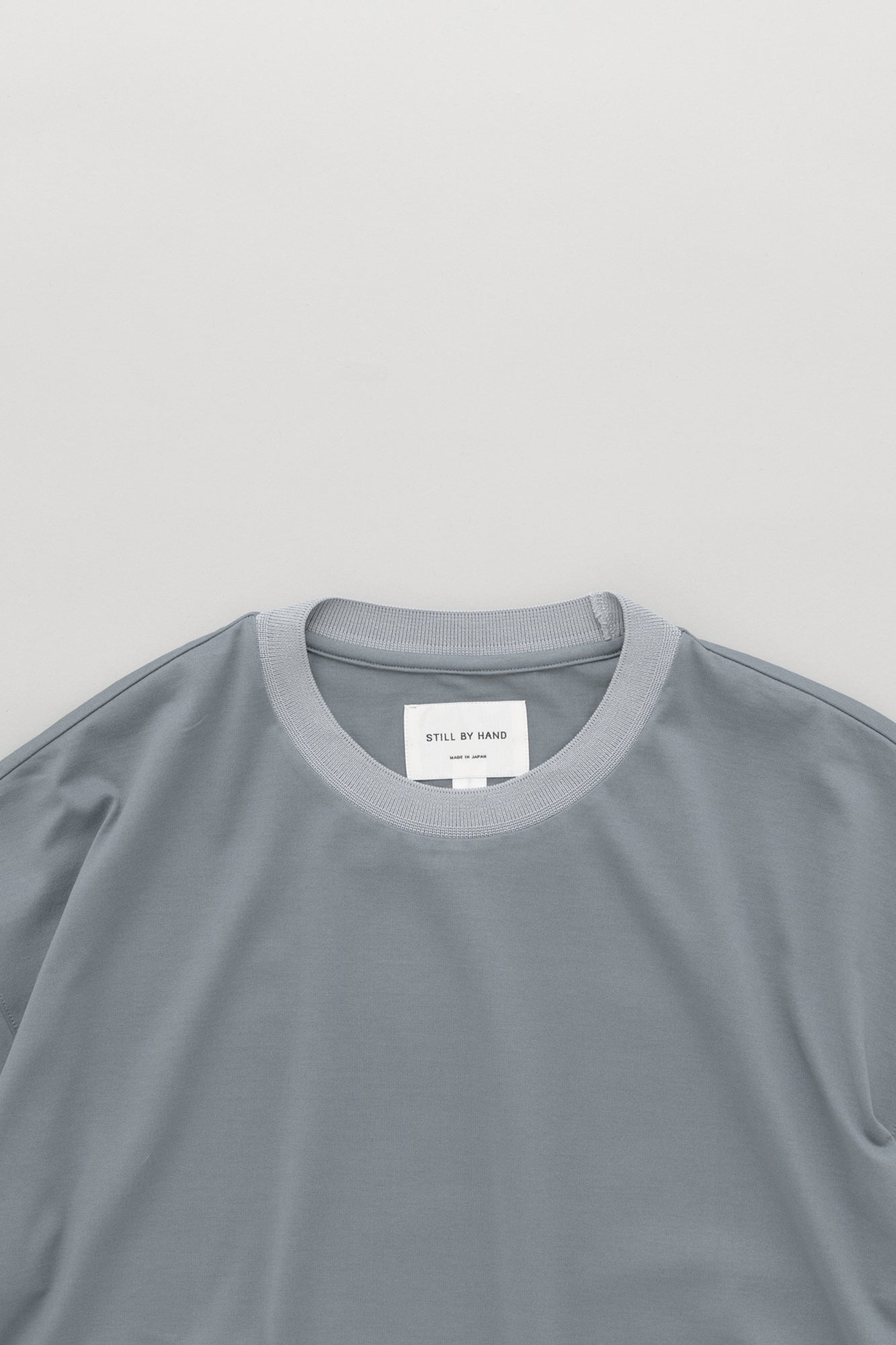 Knitted Rib Tee Steel