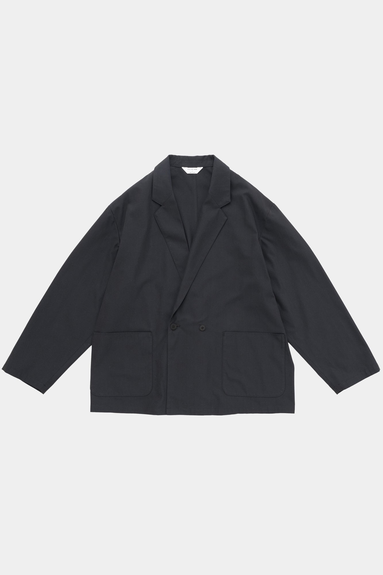Cupro Mix Easy Jacket Dark Navy