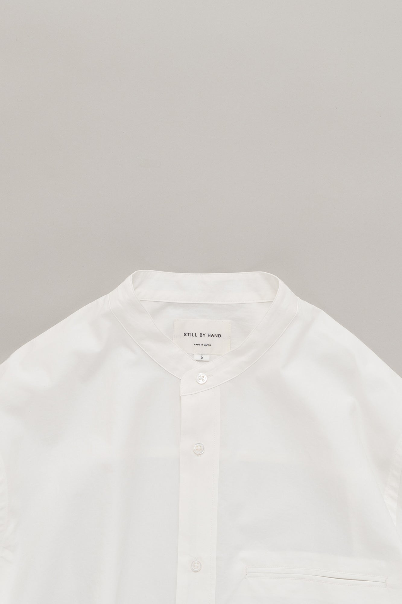 Cotton Linen Mao Shirt White