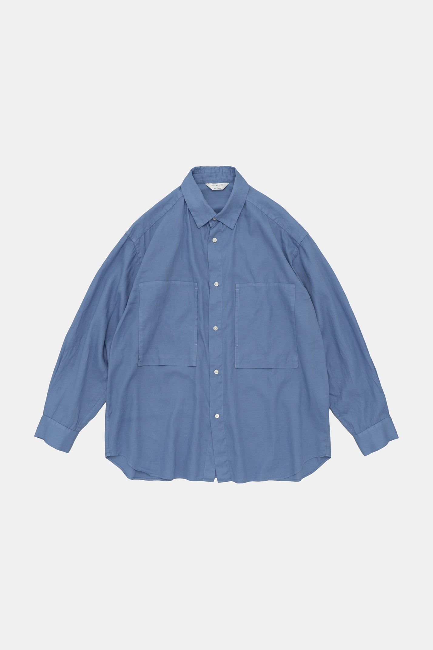 Garment-Dye Over Shirt Sky Blue