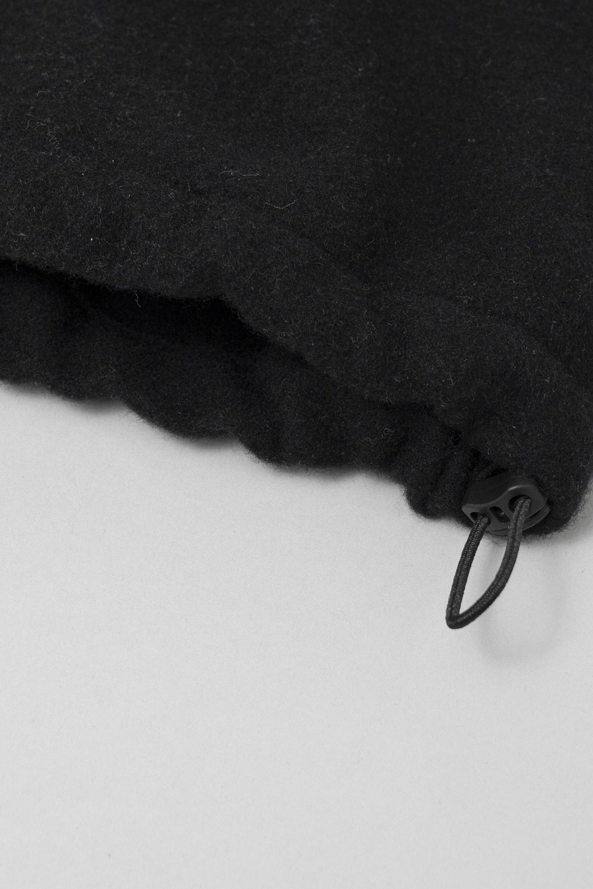 Cashmere Mixed High Neck Blouson Black