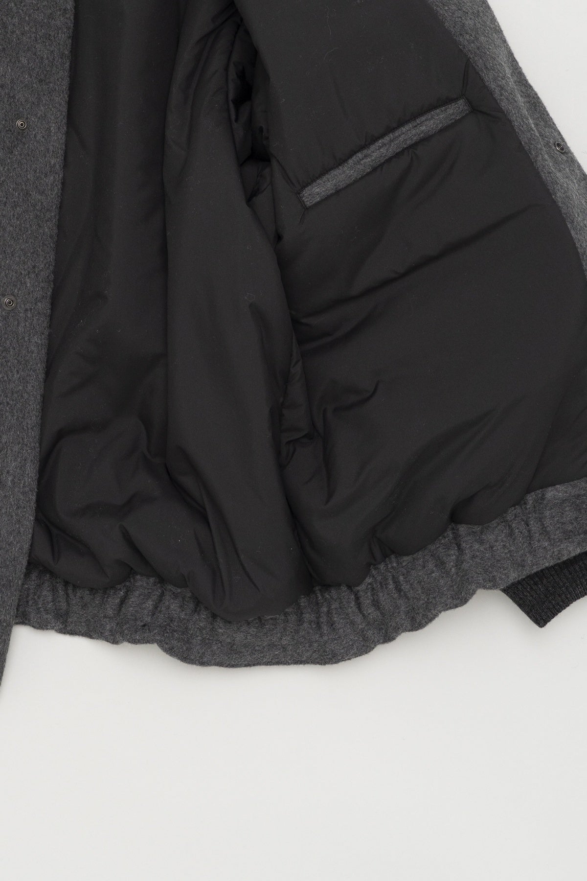 Padded Wool Blouson Grey