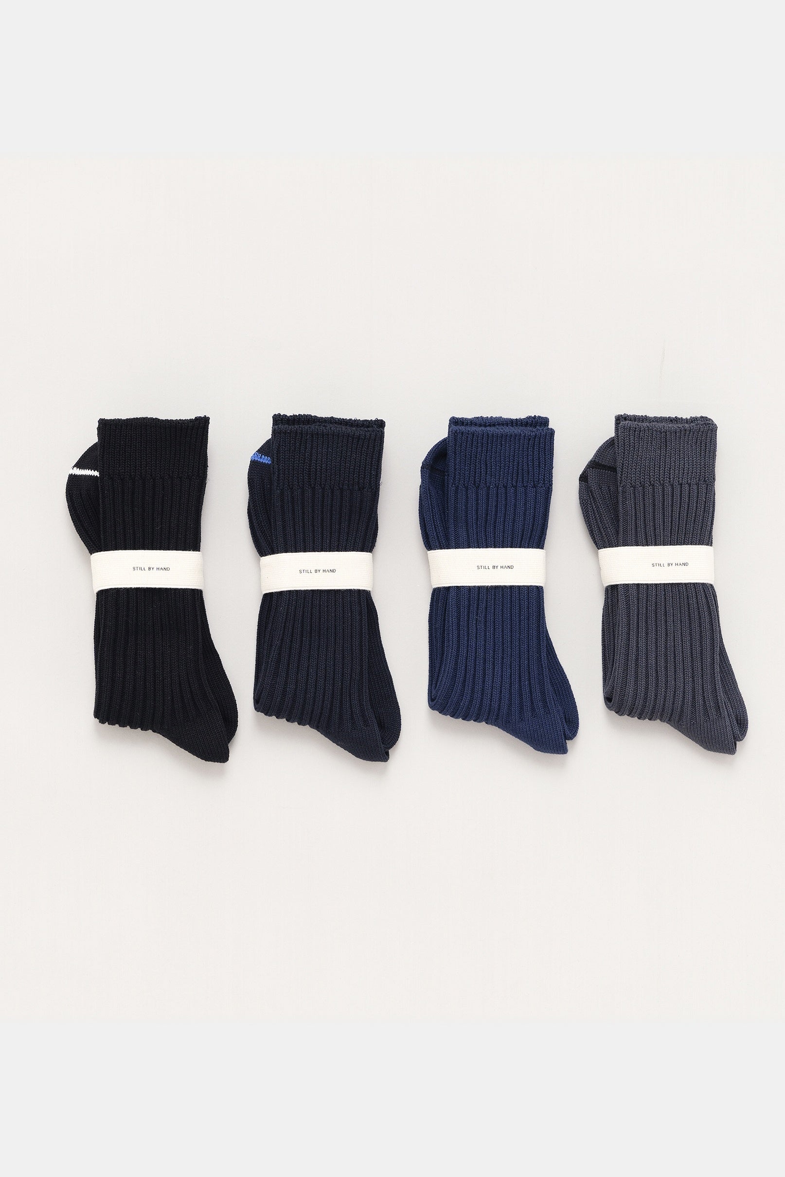 BMP Cotton Socks Blue Charcoal