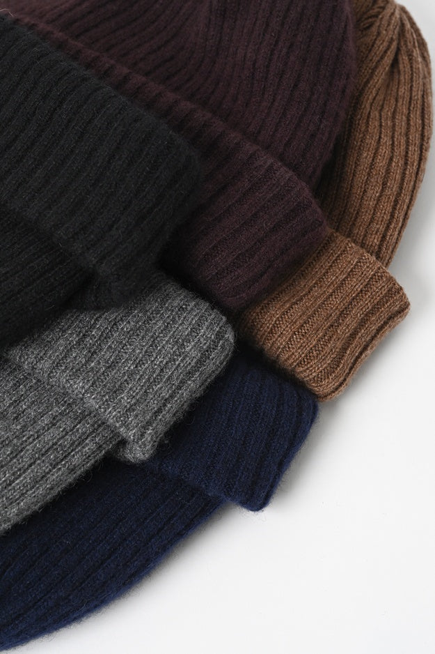 Cashmere Knit Beanie Light Gray