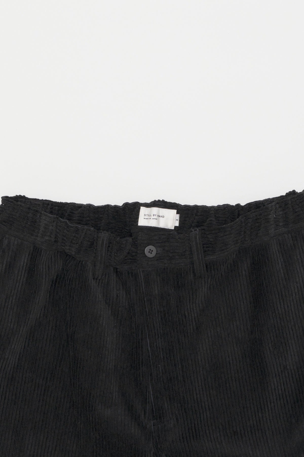Corduroy Straight Pants Black