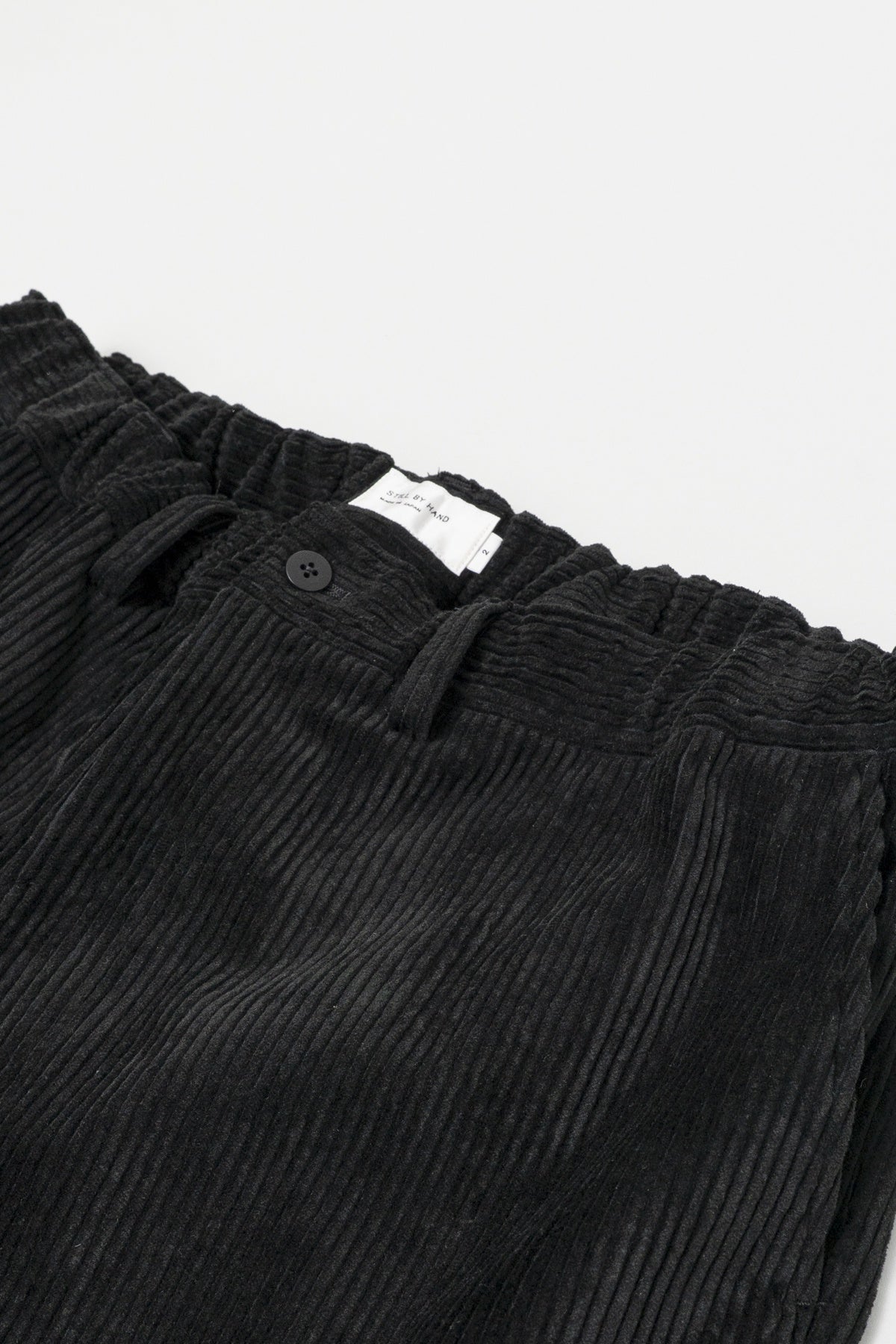 Corduroy Straight Pants Black