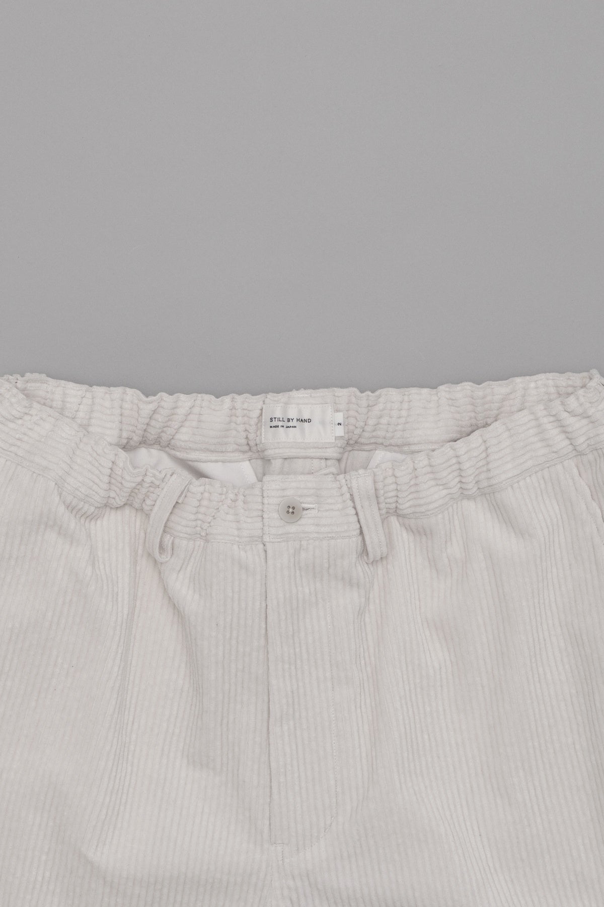 Corduroy Straight Pants Off White