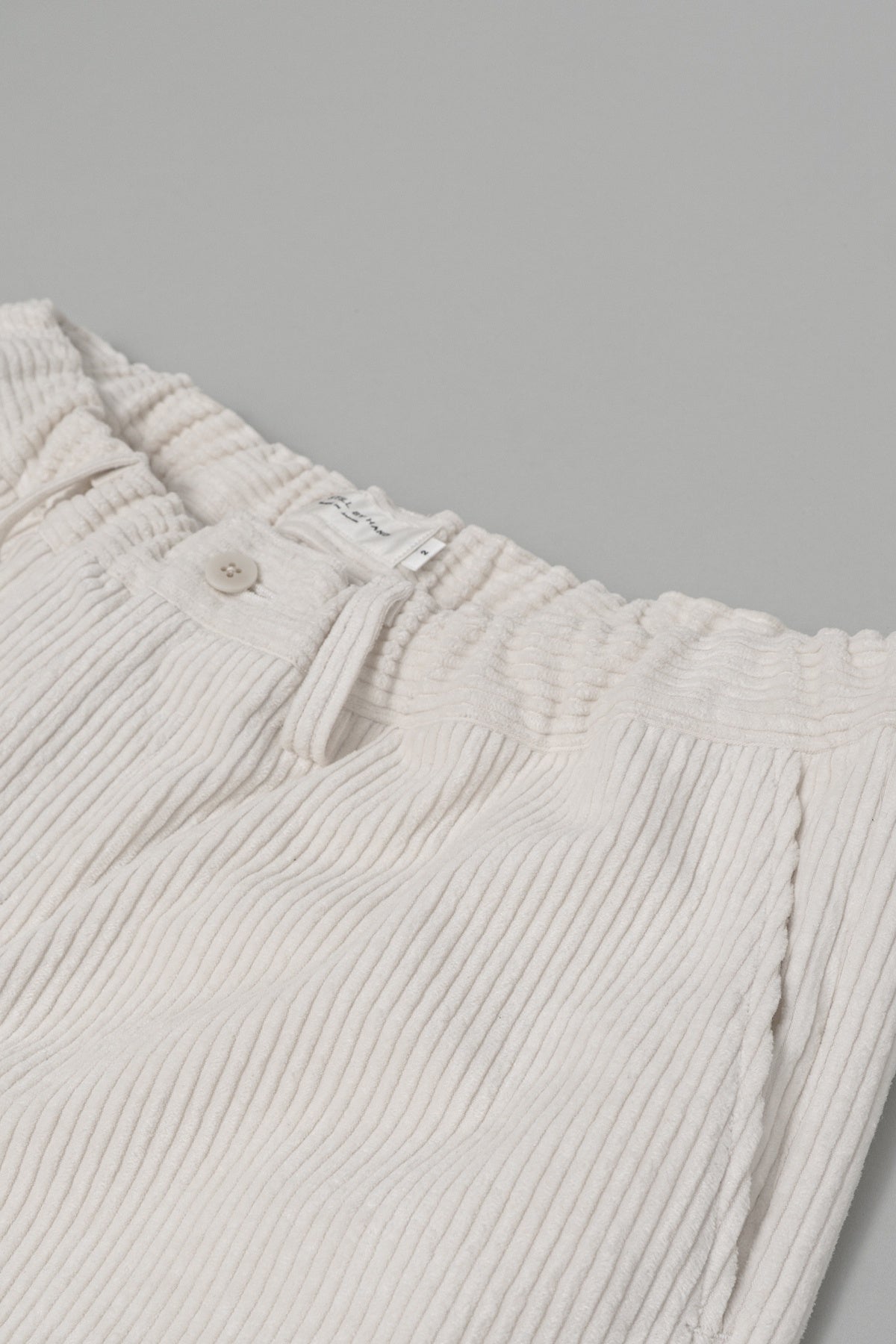 Corduroy Straight Pants Off White