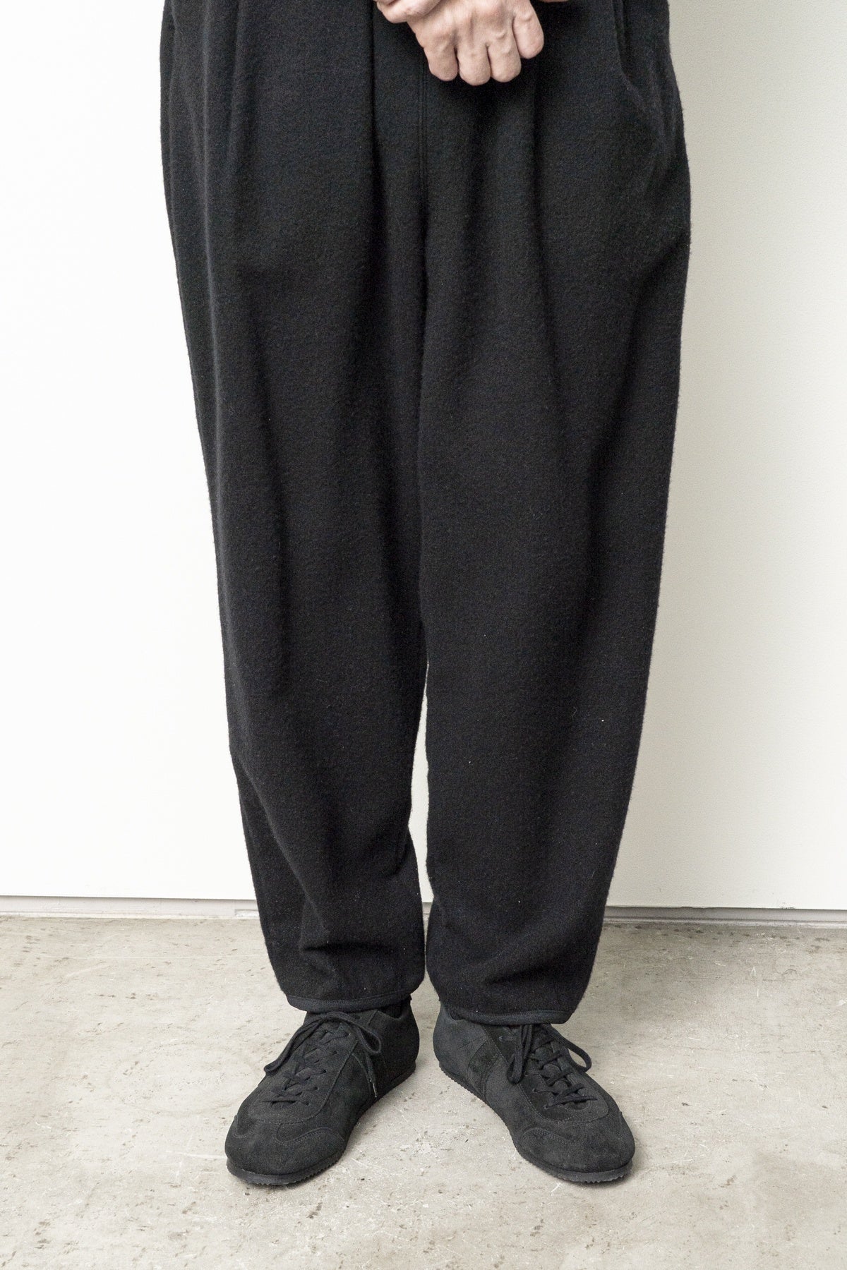 Cashmere Mixed Easy Pants Black