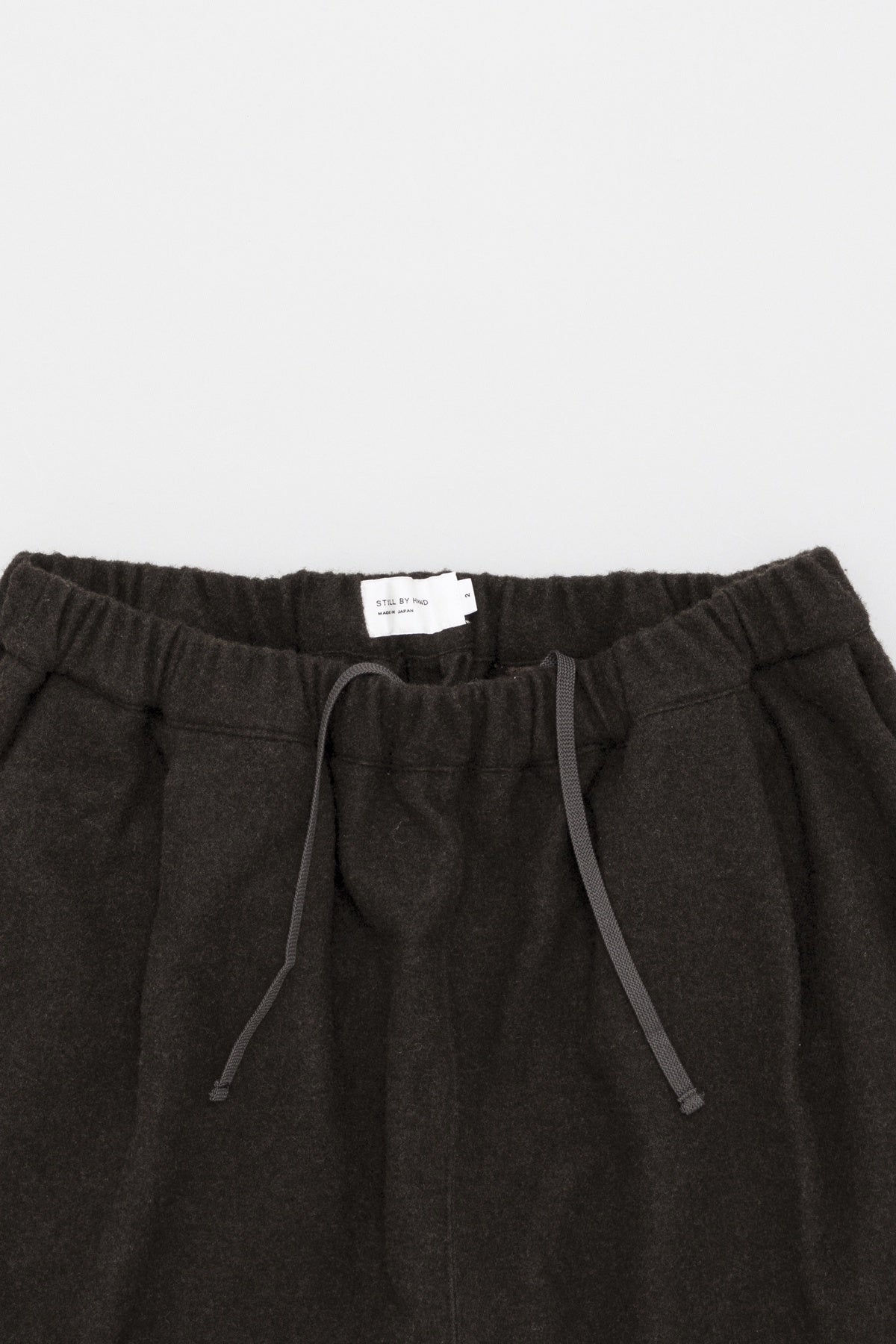 Cashmere Mixed Easy Pants Dark Brown