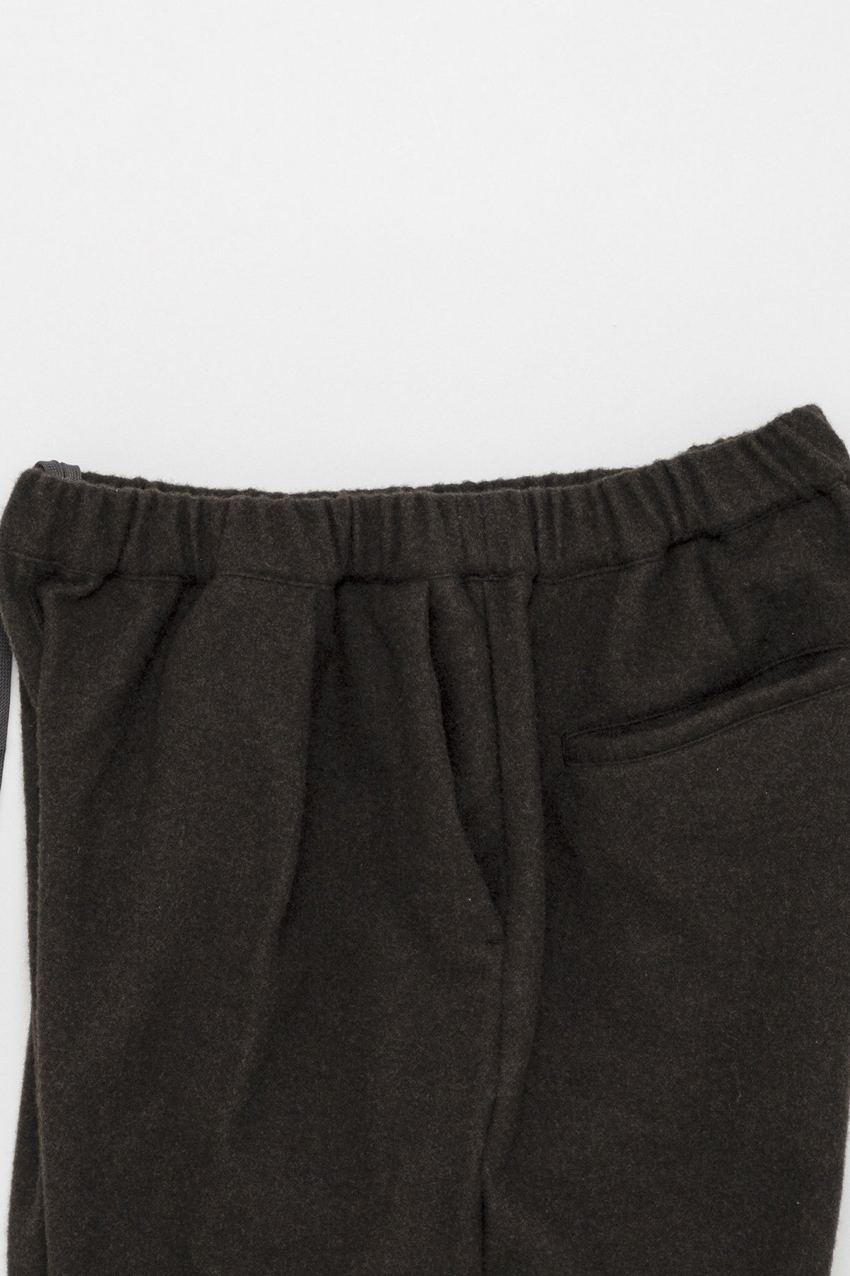 Cashmere Mixed Easy Pants Dark Brown