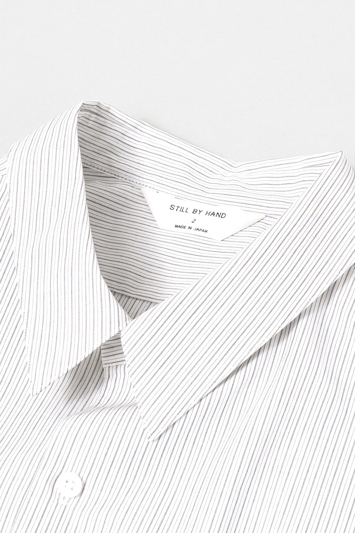 Regular Collar Shirt White Stripe