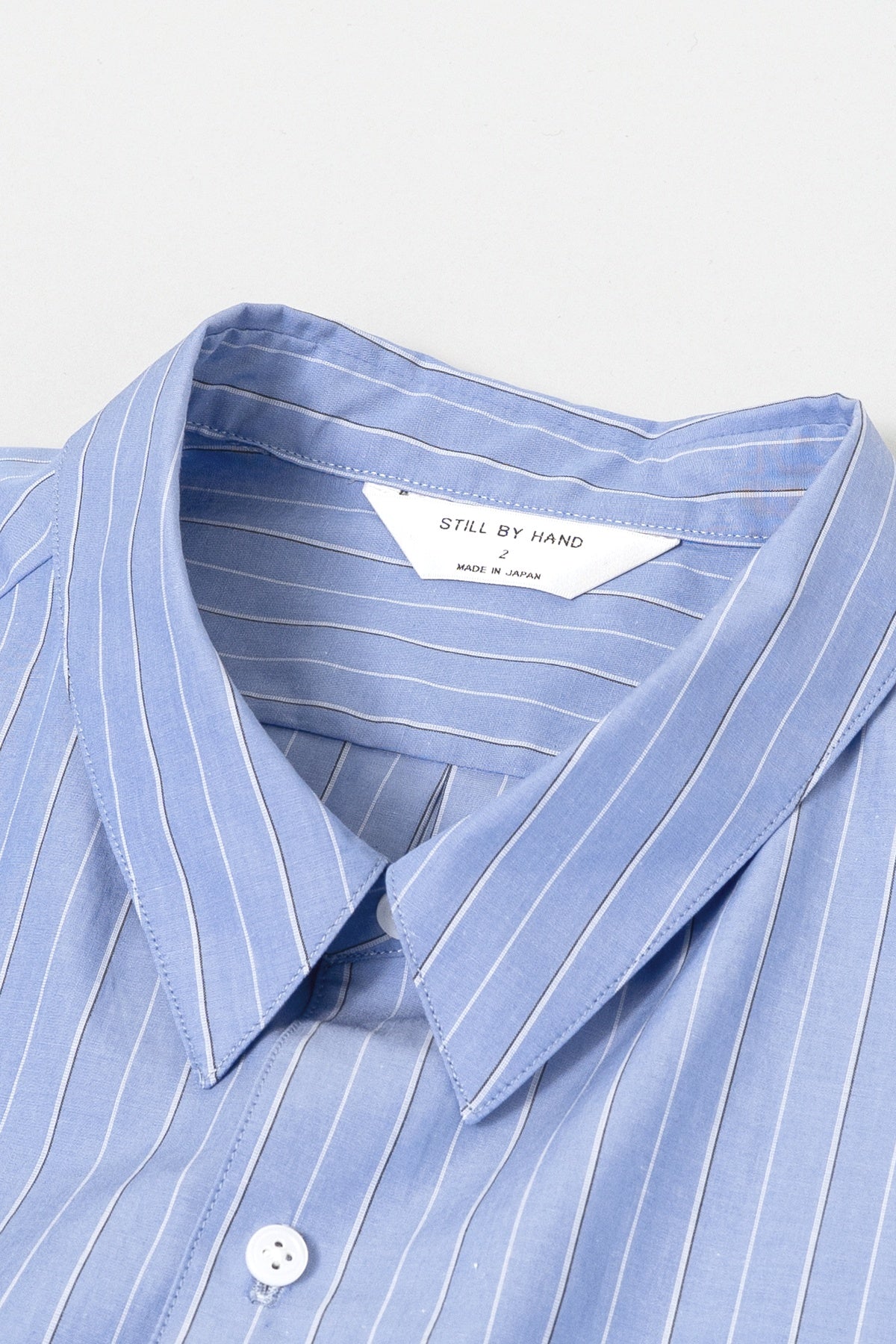 Regular Collar Shirt Blue Stripe