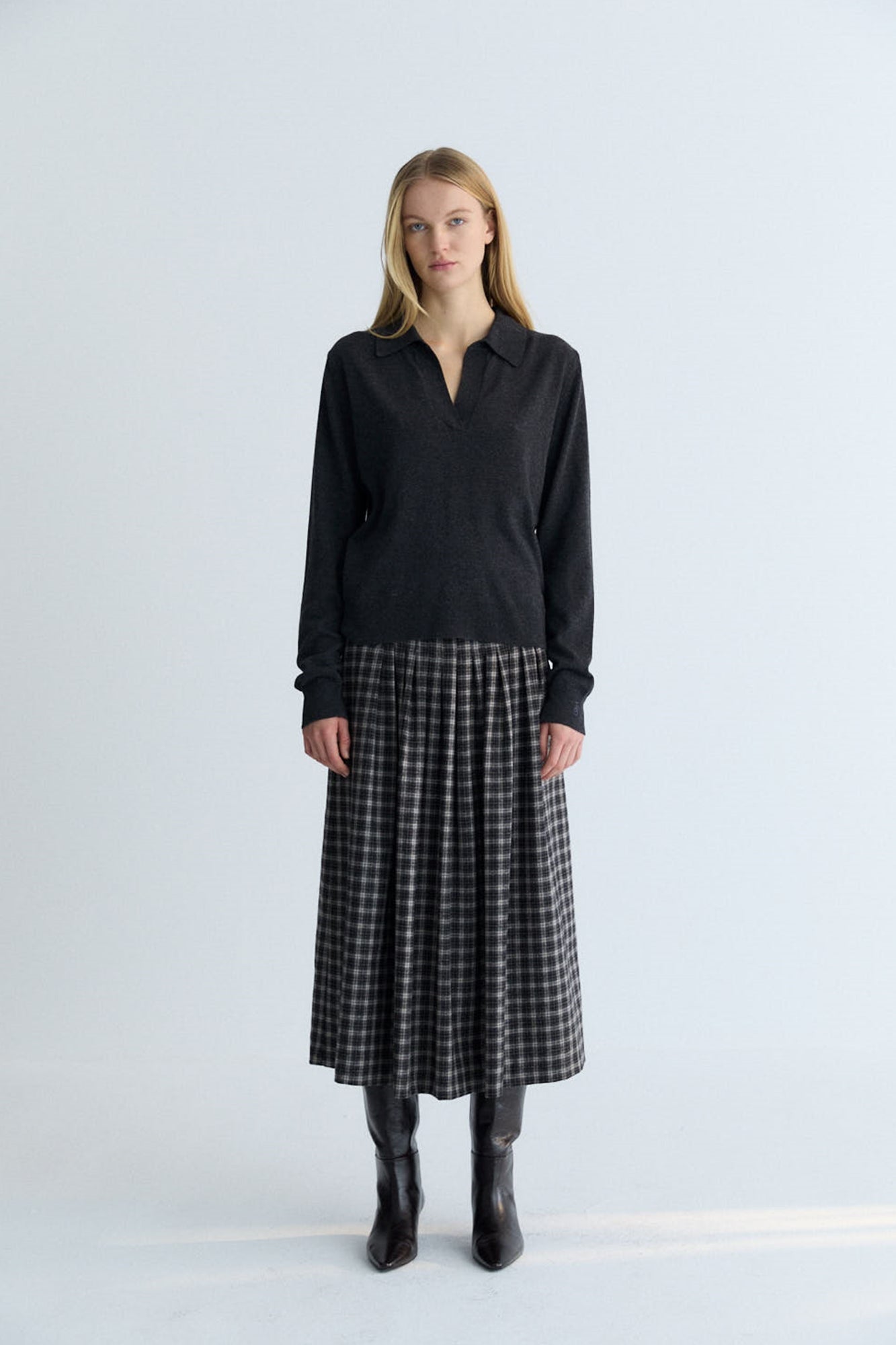 Agatha Wool Polo Galactic Grey