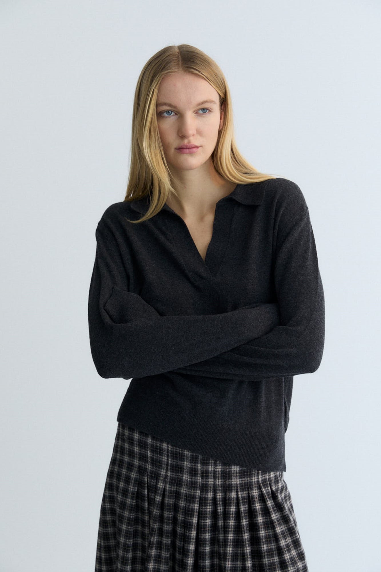 Agatha Wool Polo Galactic Grey