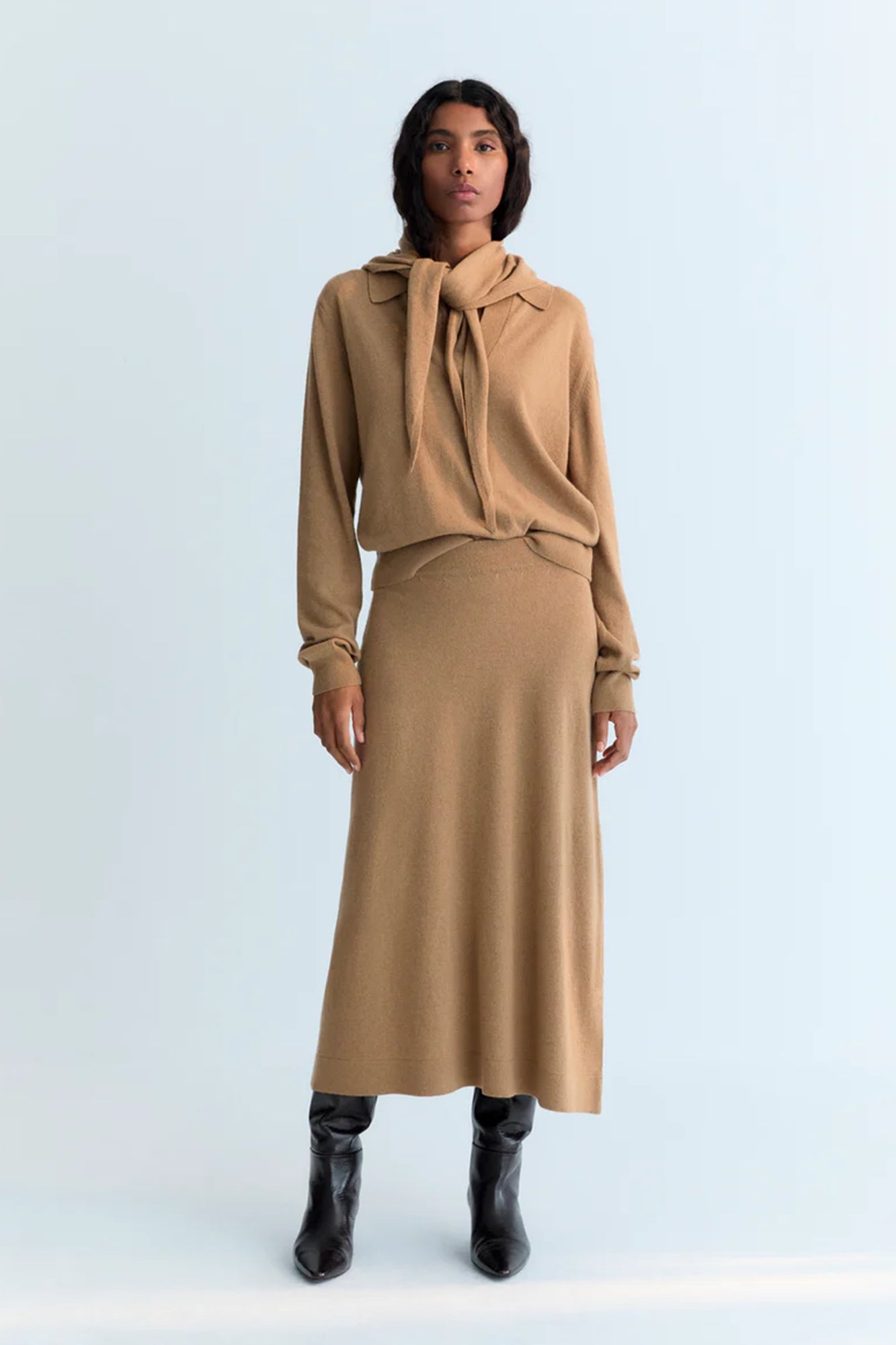 Agatha Wool Skirt Camel