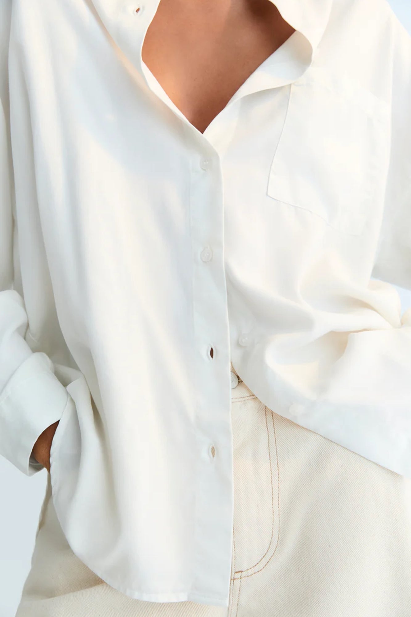 Delphine Lyocell Shirt White
