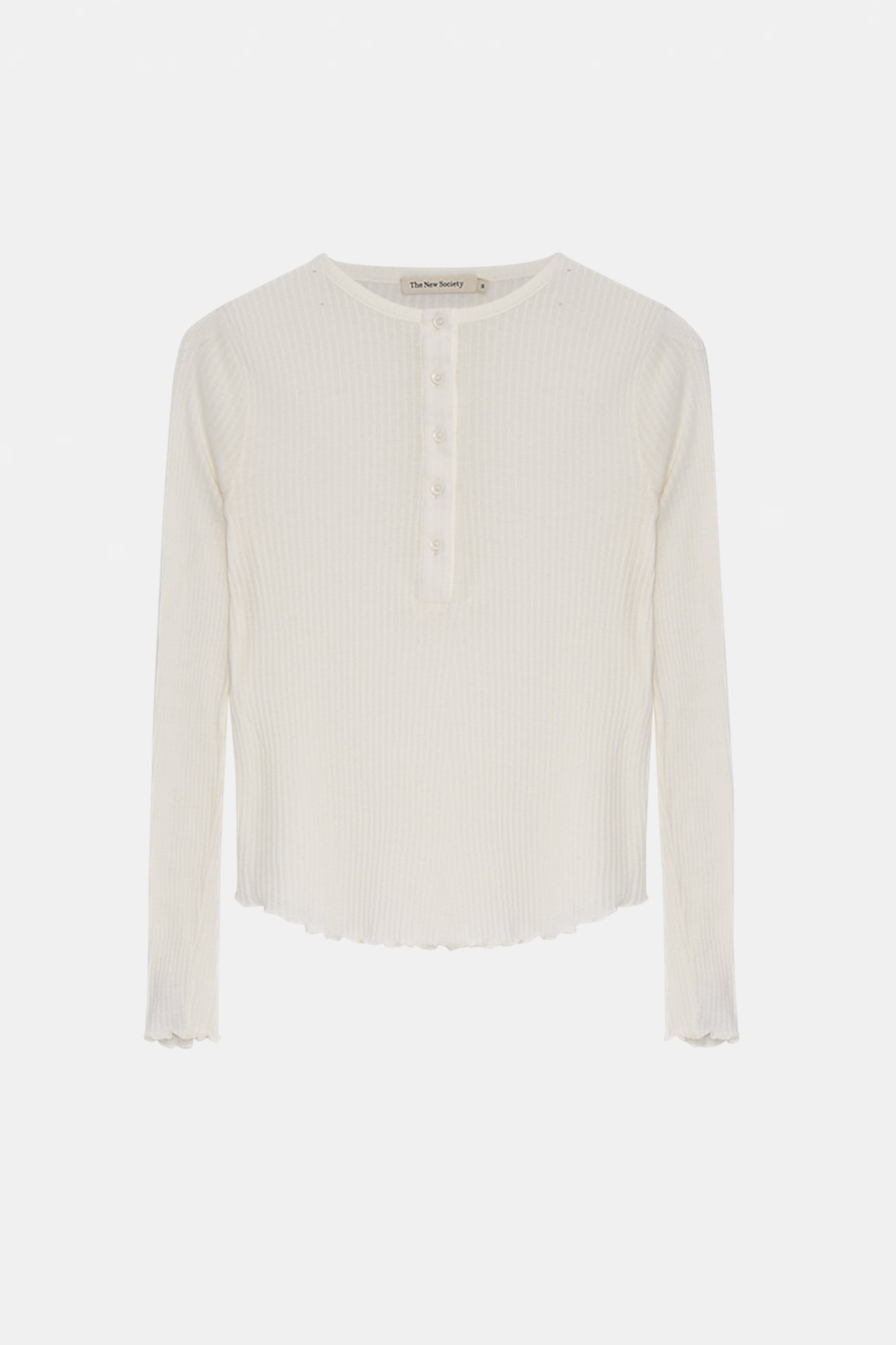 Enea Ribbed Tee White