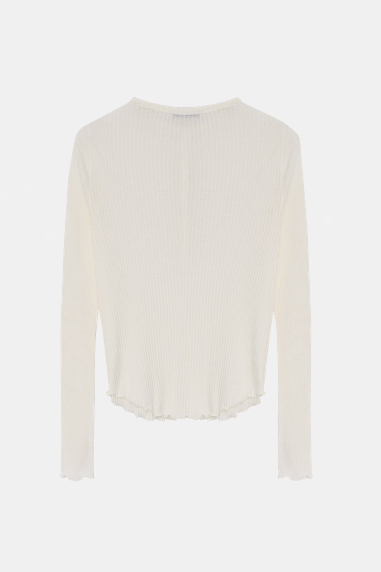 Enea Ribbed Tee White