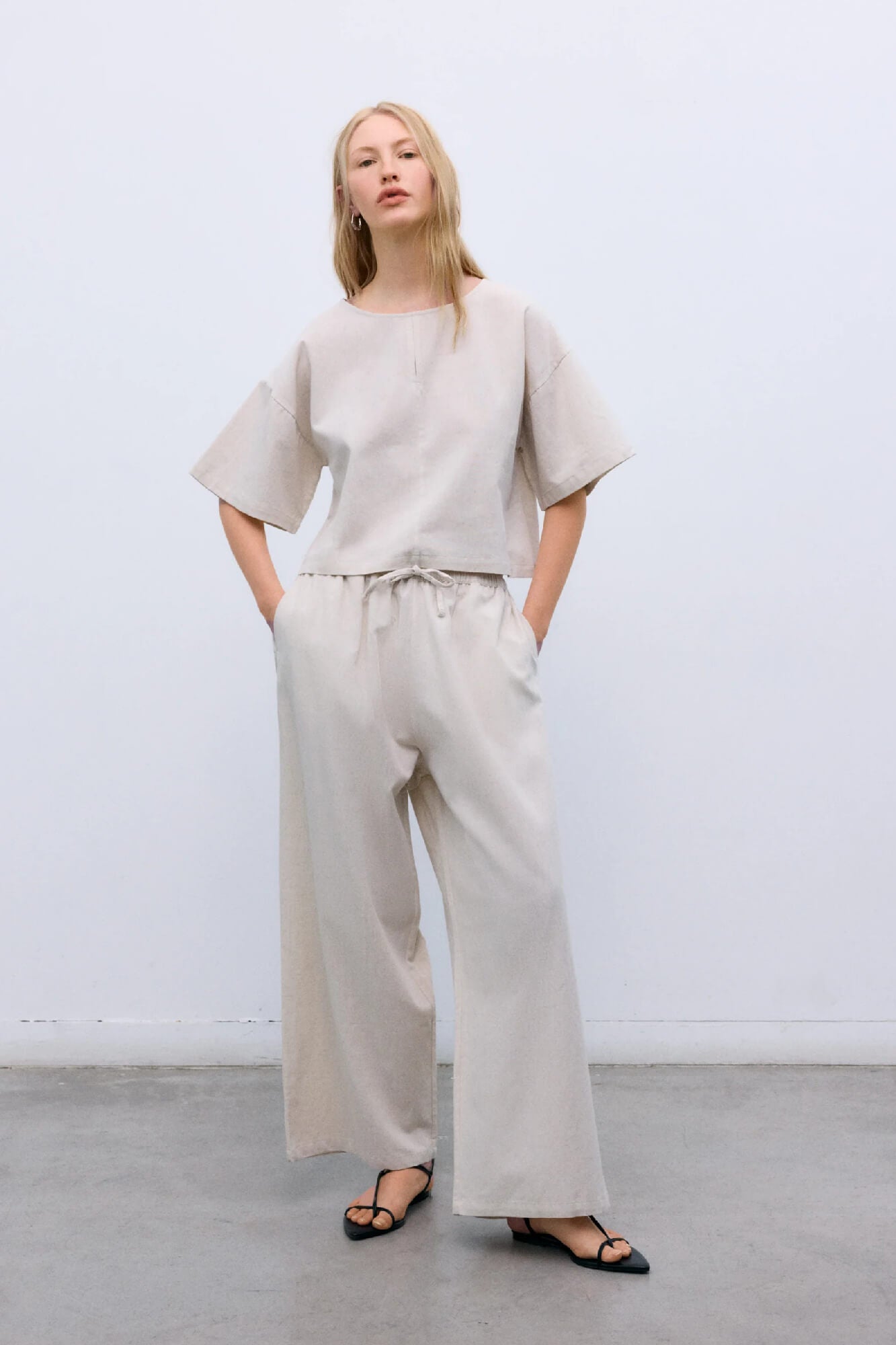 Melissa Palazzo Linen Pants