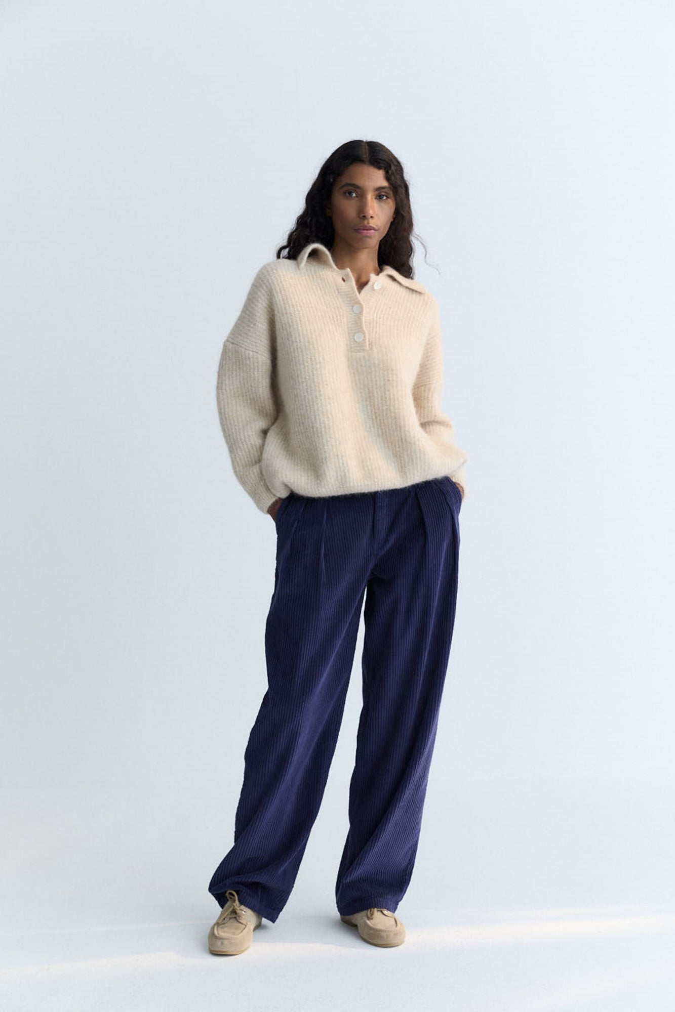 Nicol Corduroy Pants Navy