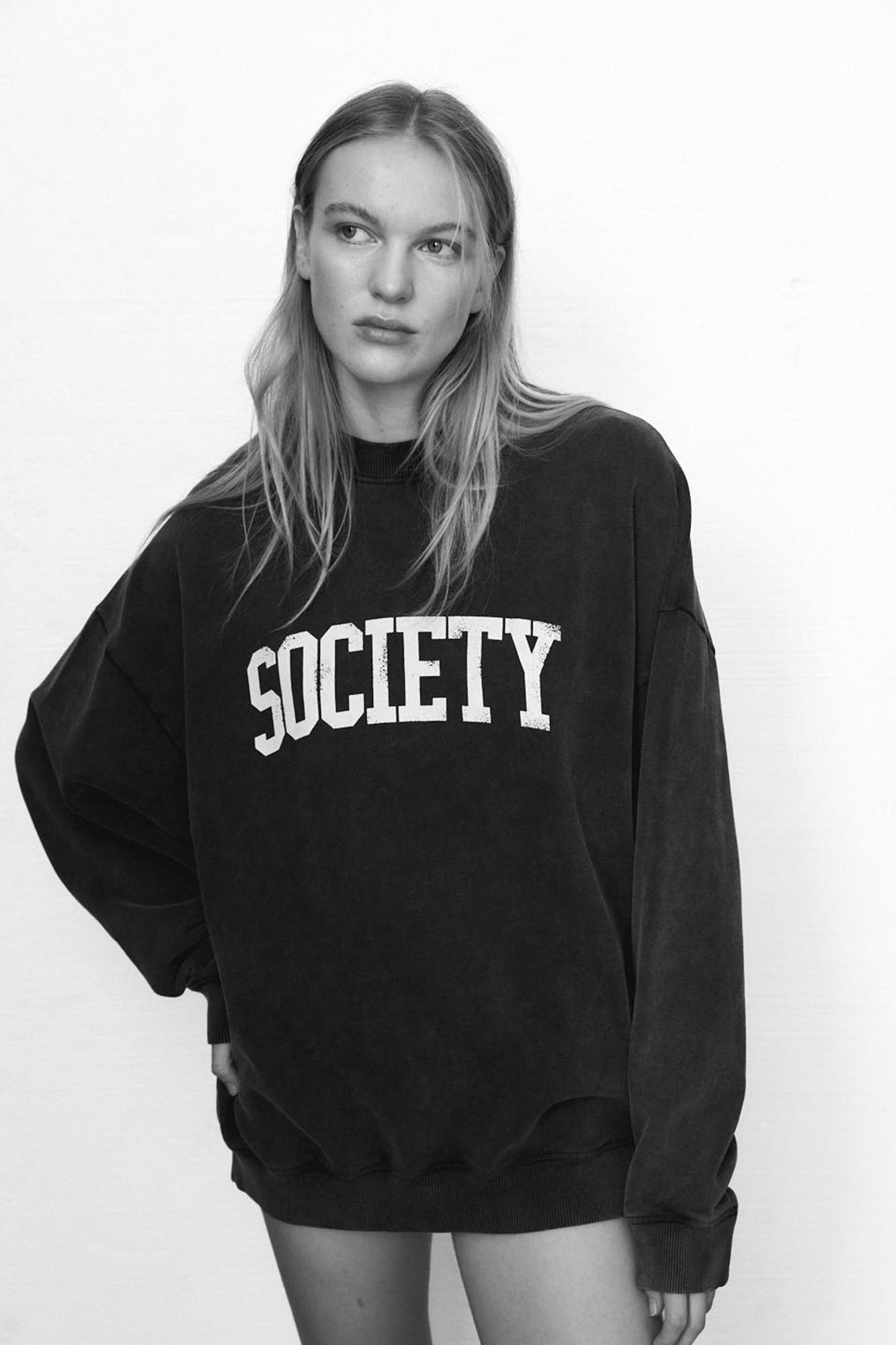 Society Sweatshirt Washed Grey