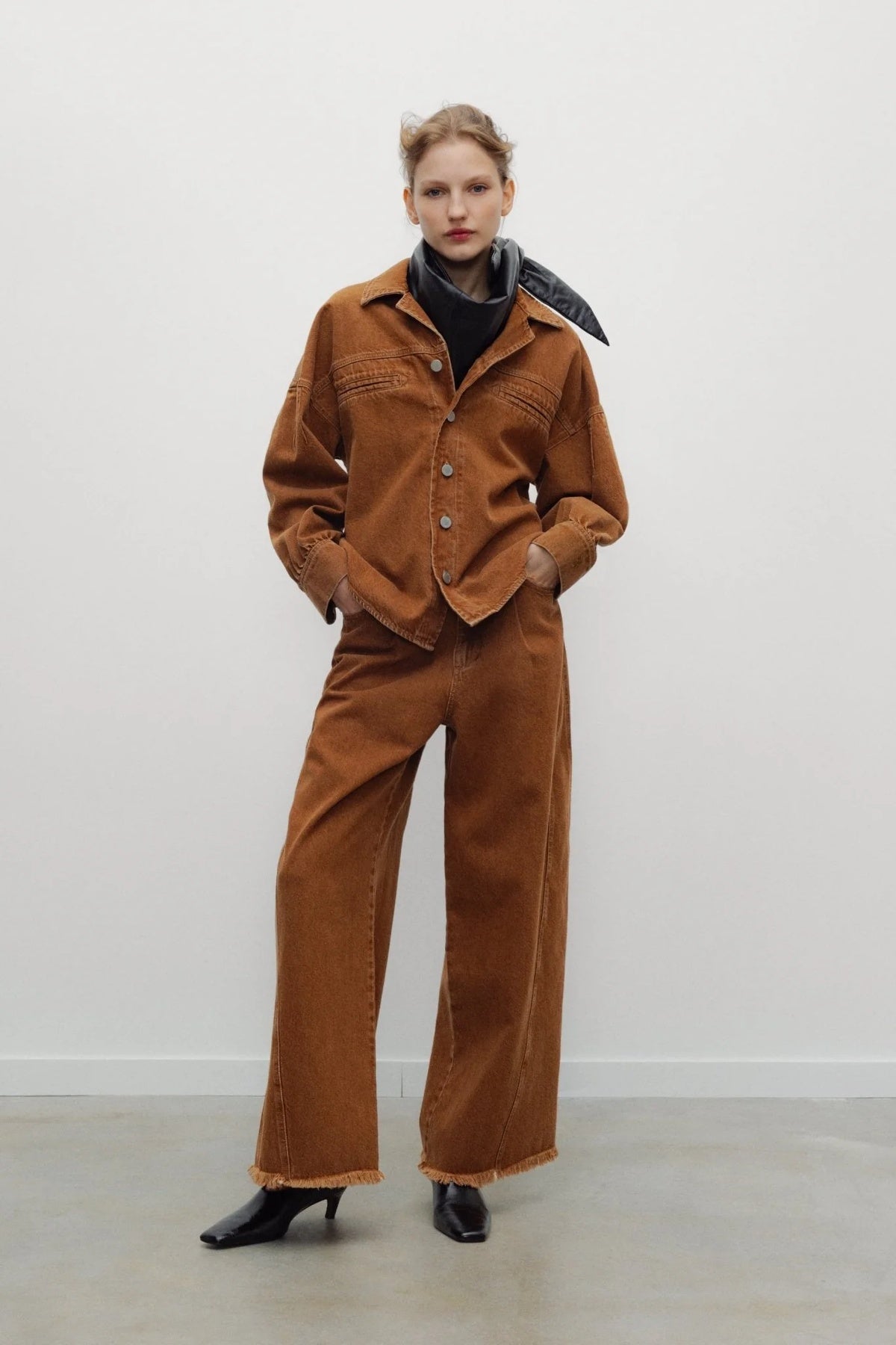 TNS Denim Woman Extra Wide Trousers Hazel