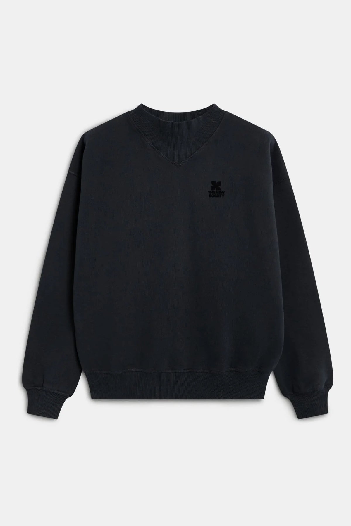 TNS Logo Rib Collar Sweatshirt Moonless Night