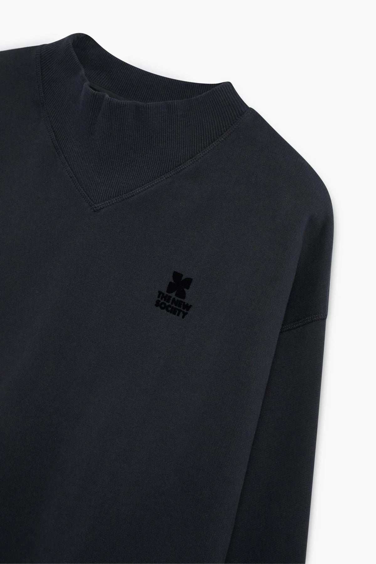 TNS Logo Rib Collar Sweatshirt Moonless Night