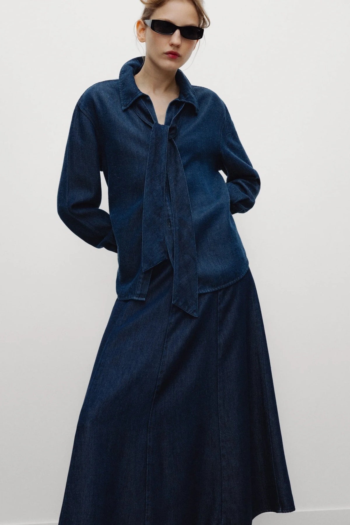TNS Tencel Shirt Dark Blue Denim